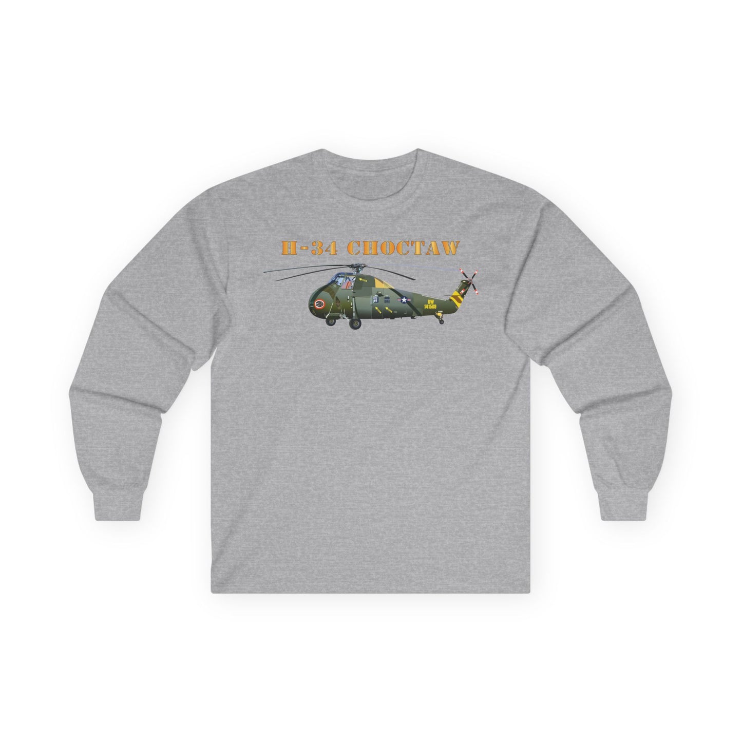 Unisex Ultra Cotton Long Sleeve Tee - H-34 Choctaw with Txt X 300