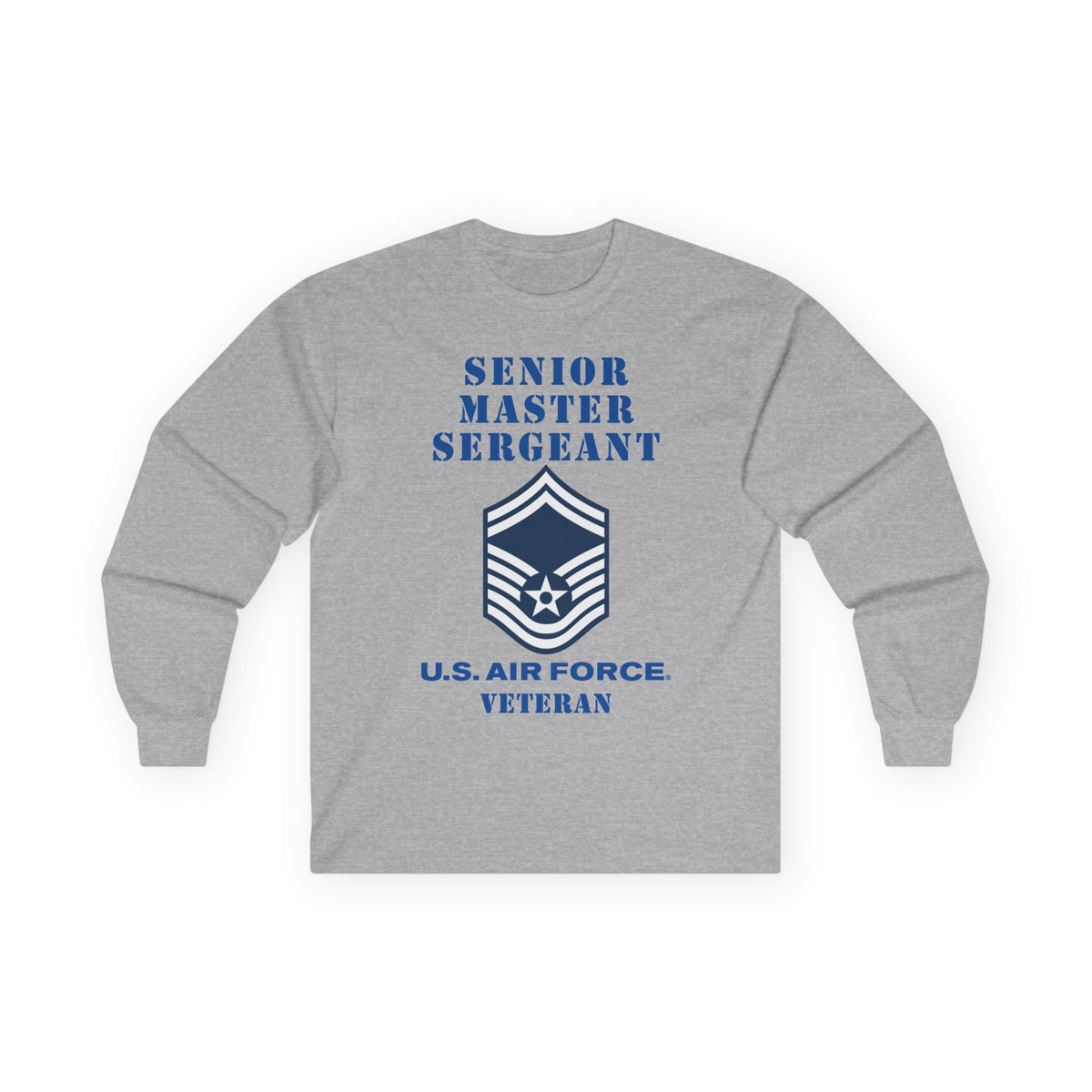 Unisex Ultra Cotton Long Sleeve Tee - USAF - Senior Master Sergeant (E8a) - 2020 - Veteran