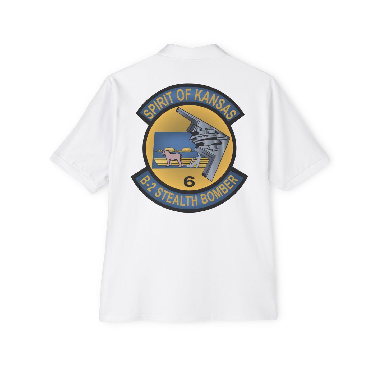 Men's Piqué Polo - USAF - B2 - Spirit of Kansas - Stealth Bomber wo txt X 300