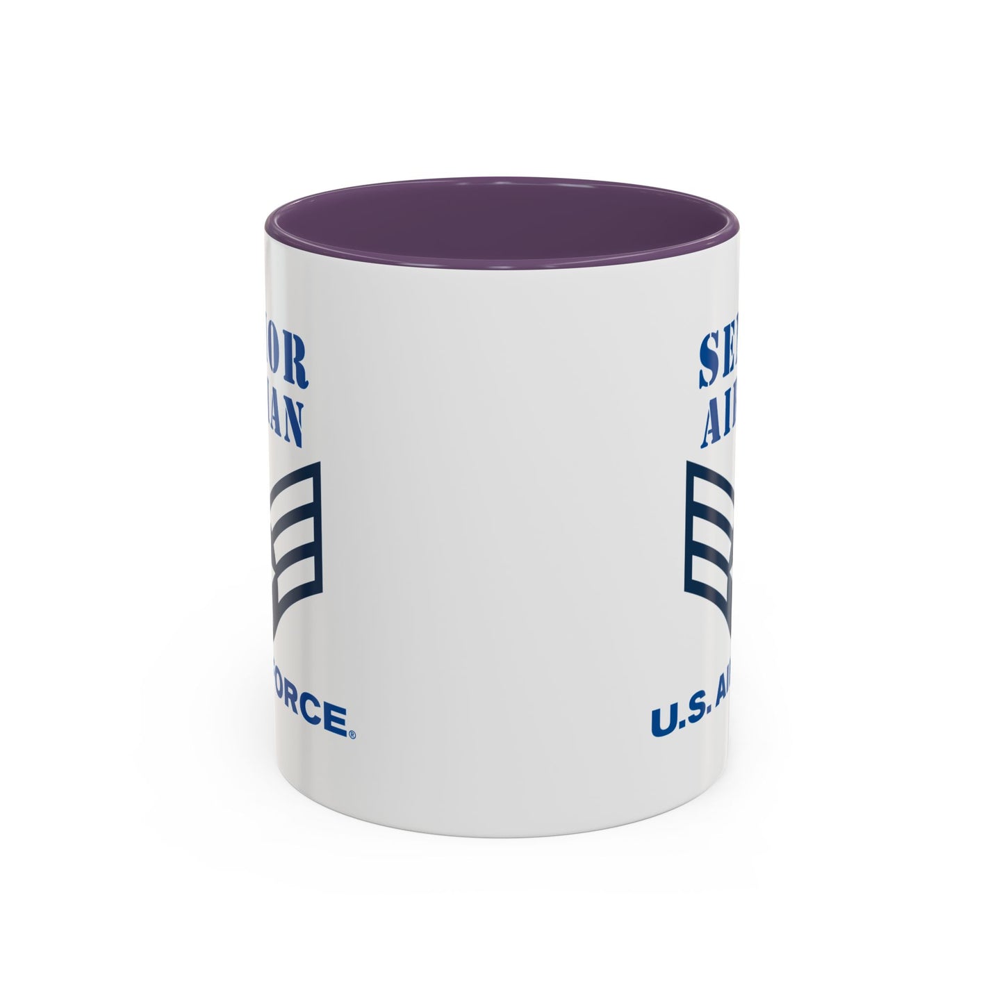 Accent Coffee Mug (11oz & 15oz) - USAF - Senior Airman (E4) - 2020 - US Air Force w Text X 300