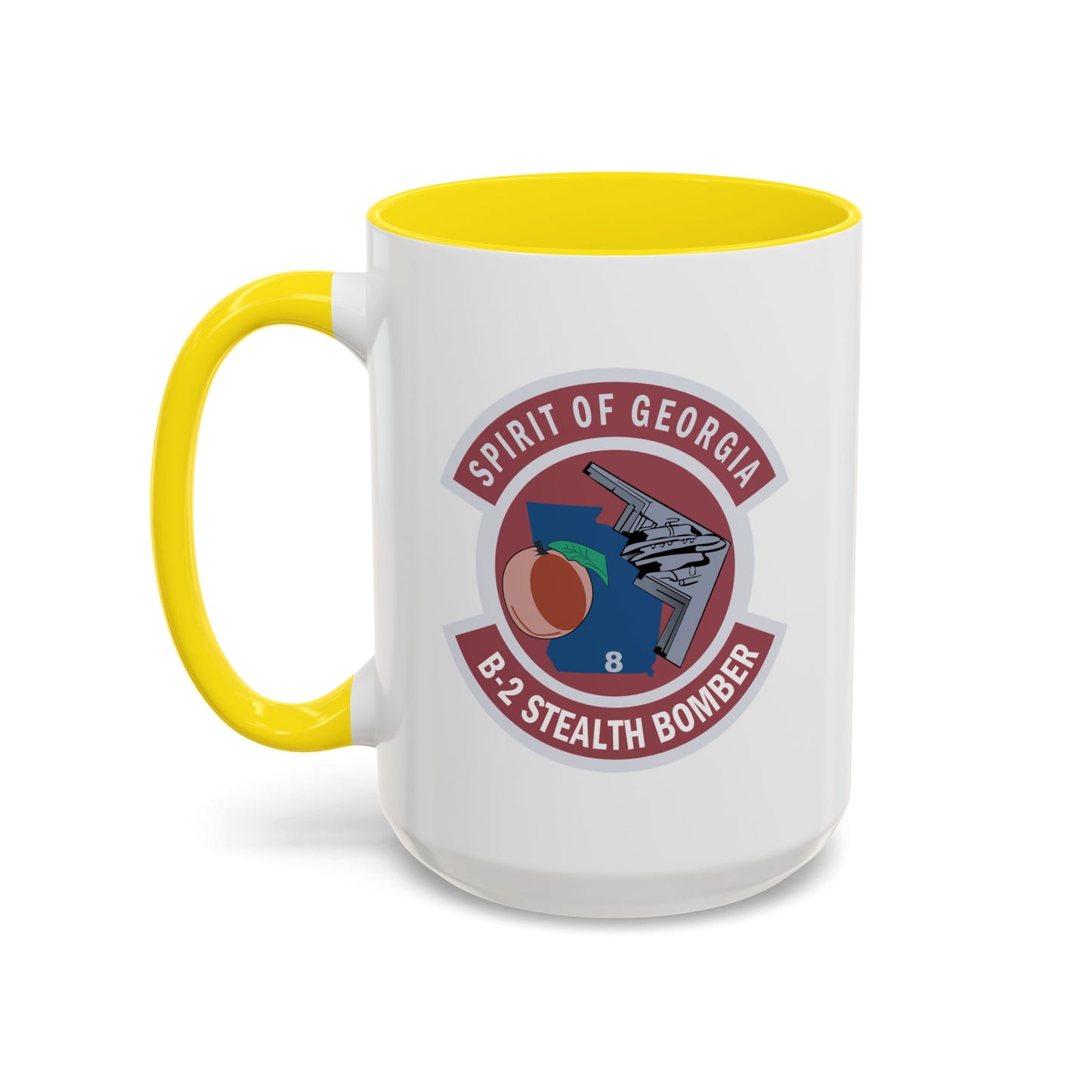 Accent Coffee Mug (11oz & 15oz) - USAF - B2 - Spirit of Georgia - Stealth Bomber wo txt X 300