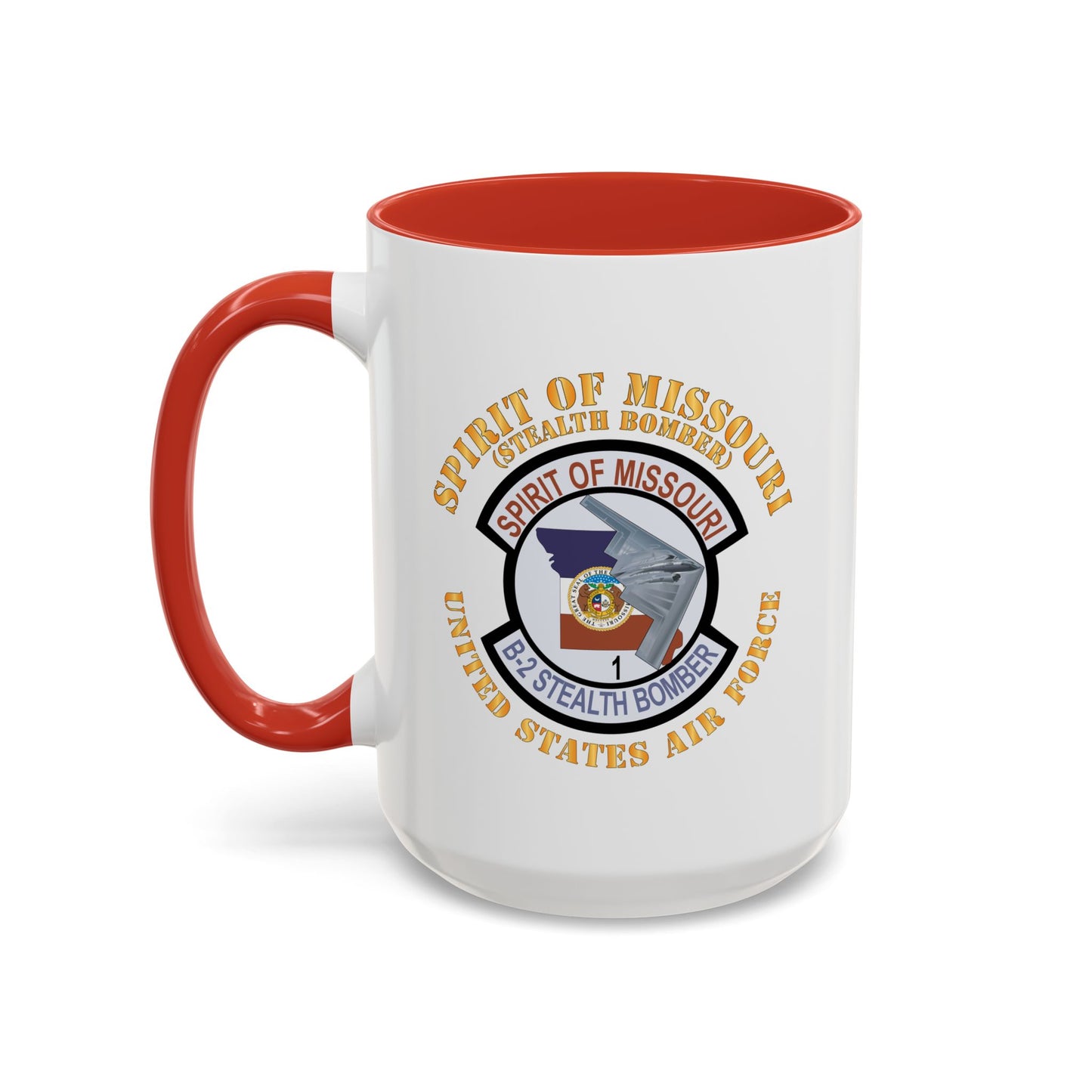Accent Coffee Mug (11oz & 15oz) - USAF - B2 - Spirit of Missouri Stealth Bomber X 300