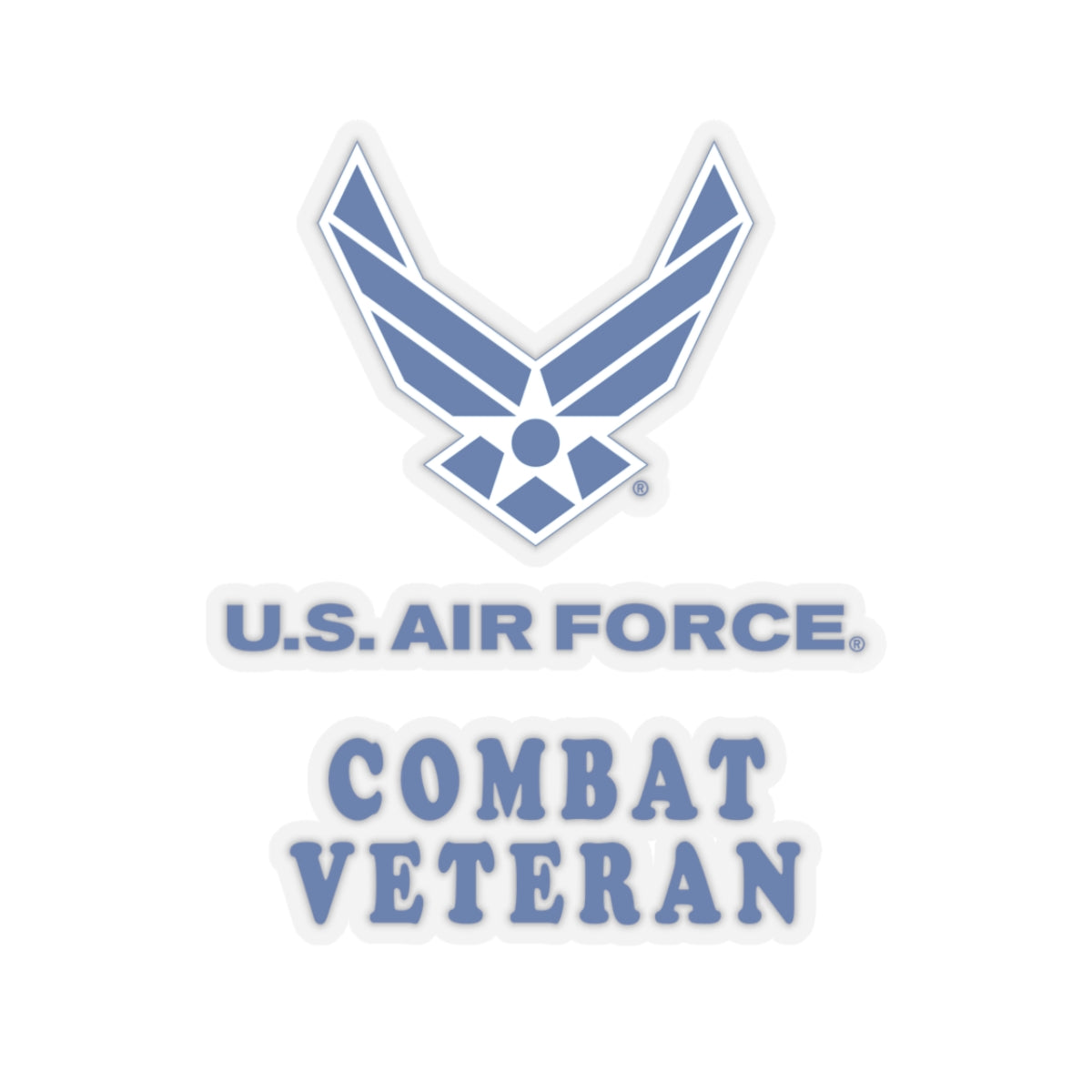 Kiss-Cut Stickers - USAF - Air Force - Combat Veteran X 300