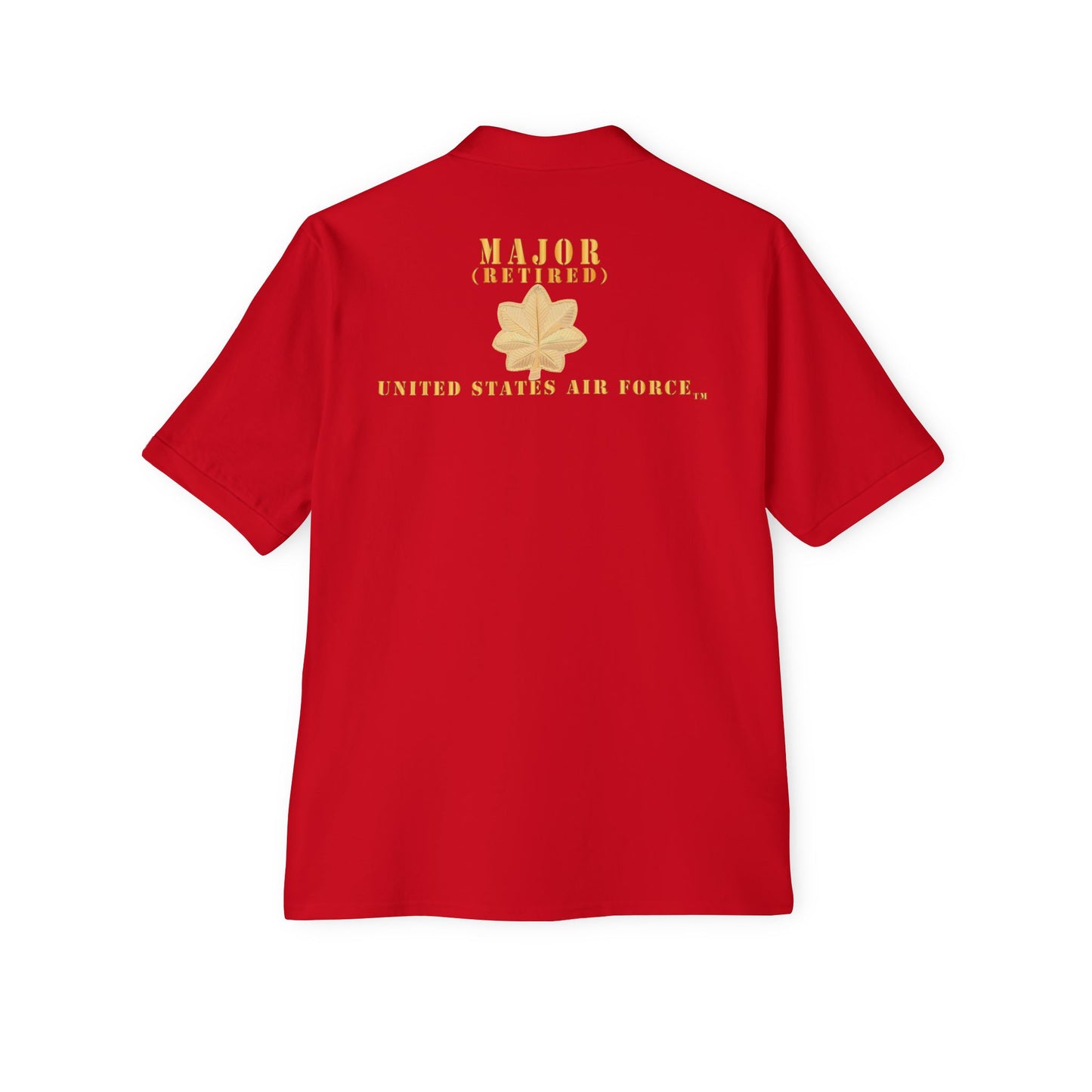 Men's Piqué Polo - USAF - Major - MAJ - Retired X 300