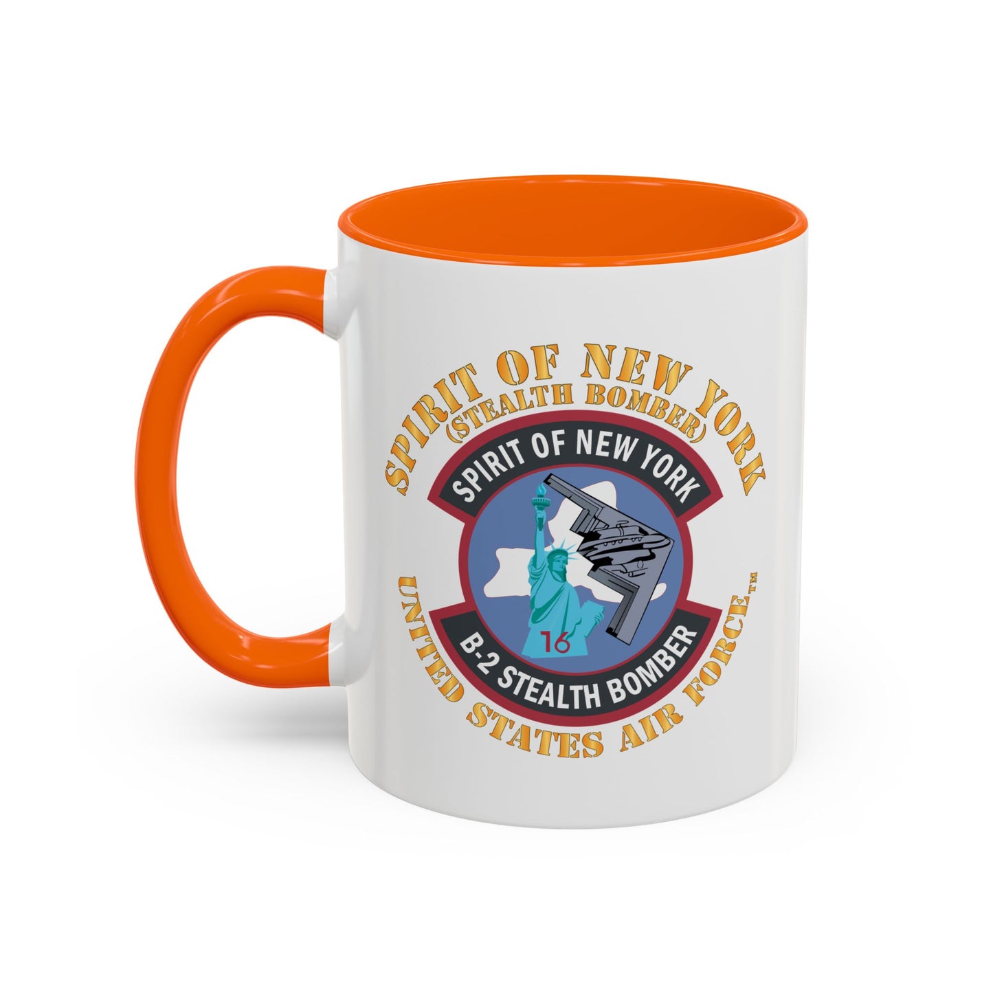 Accent Coffee Mug (11oz & 15oz) - USAF - B2 - Spirit of New York - Stealth Bomber X 300