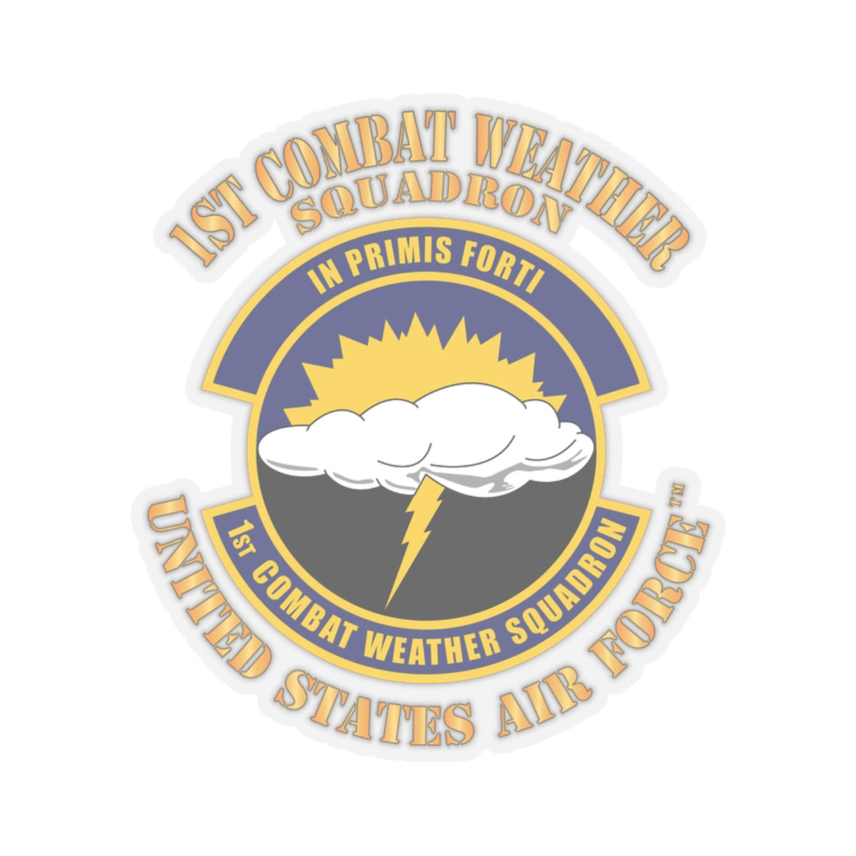 Kiss-Cut Stickers - USAF - 1st Combat Weather Squadron