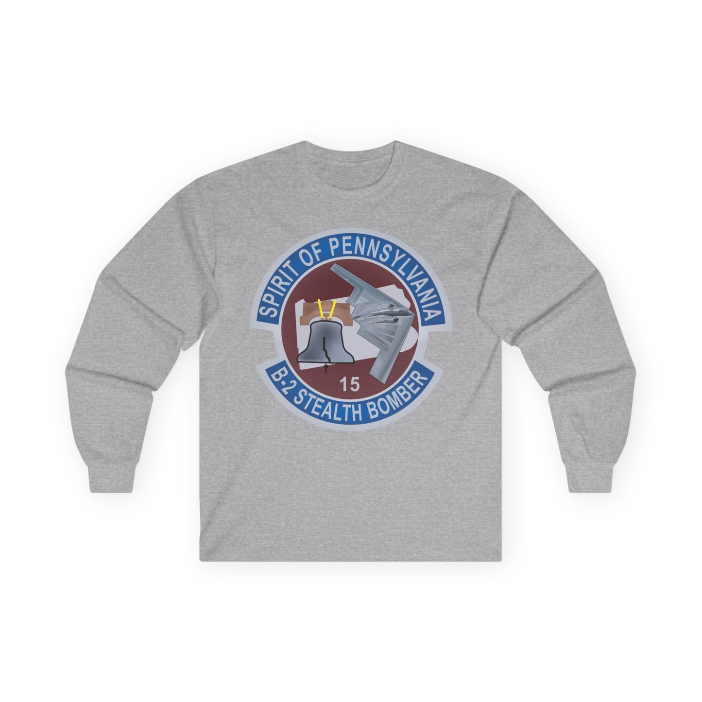 Unisex Ultra Cotton Long Sleeve Tee - USAF - B2 - Spirit of Pennsylvania Stealth Bomber wo Txt X 300
