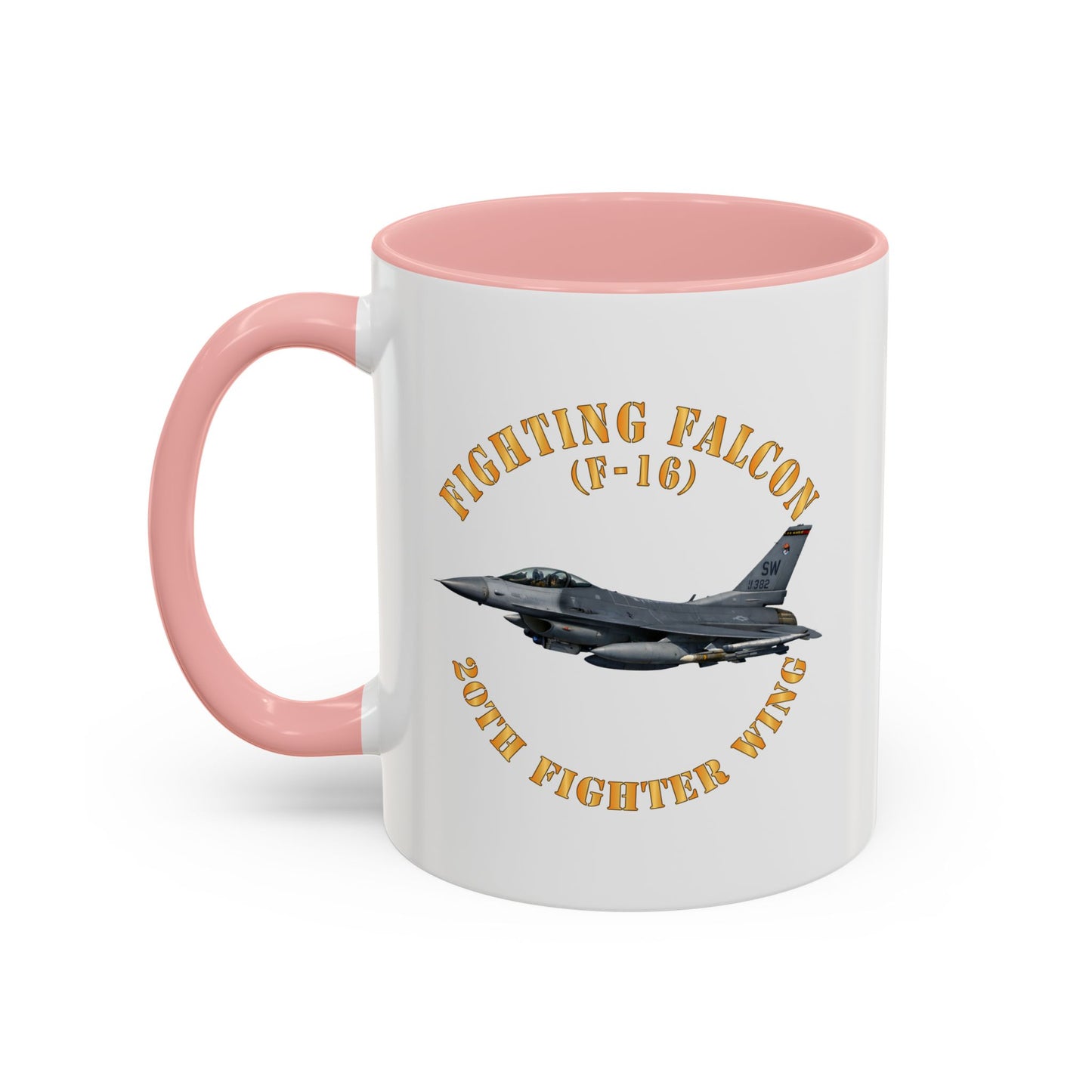 Accent Coffee Mug (11oz & 15oz) - USAF - F-16 Fighting Falcon - 20th Fighter Wing X 300