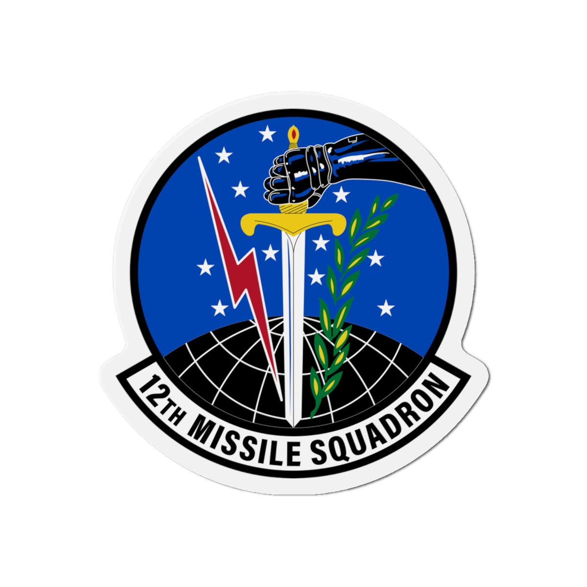 Die-Cut Magnet - USAF - 12th Missile Squadron wo txt