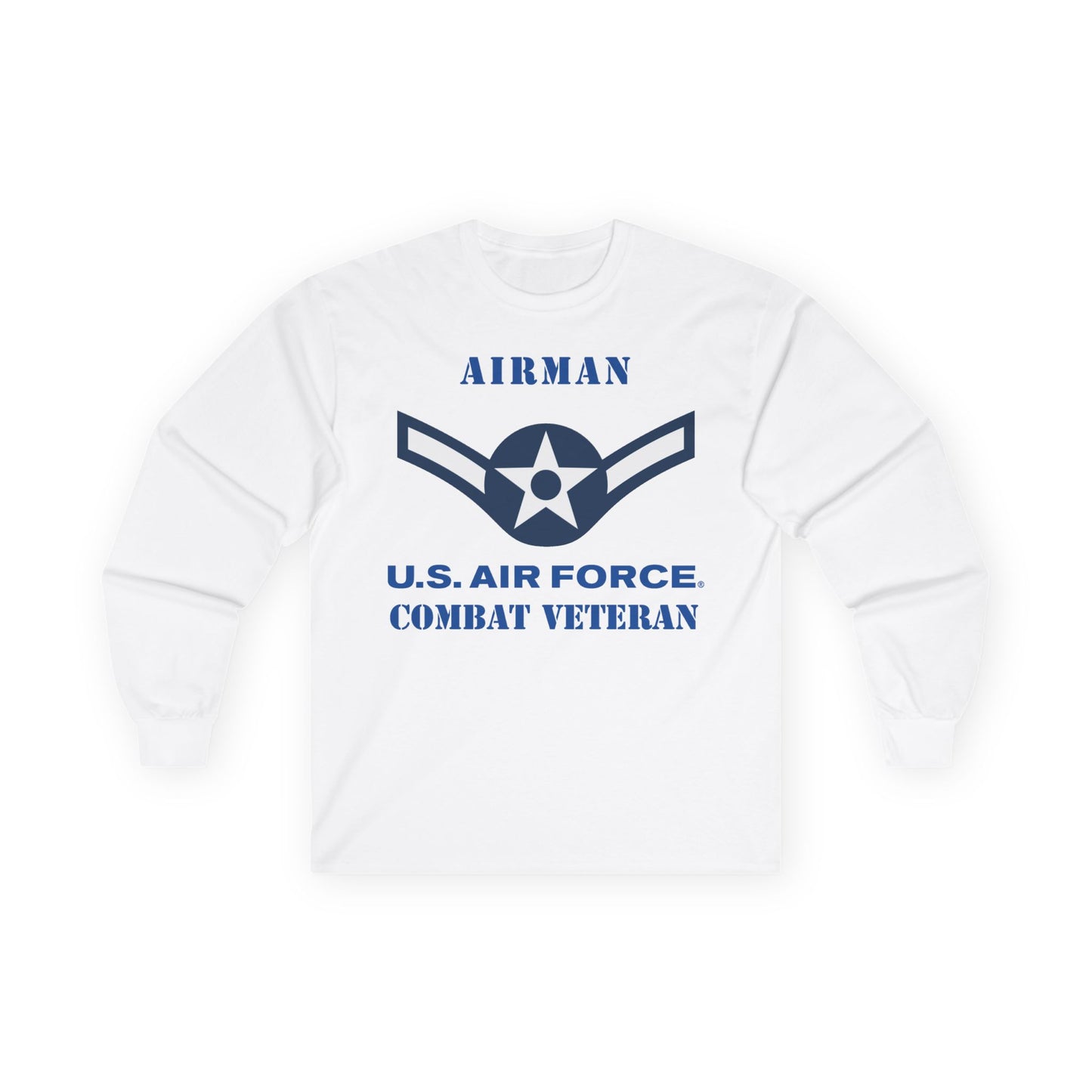 Unisex Ultra Cotton Long Sleeve Tee - USAF - Airman (E2) - 2020 - US Air Force - Combat Veteran