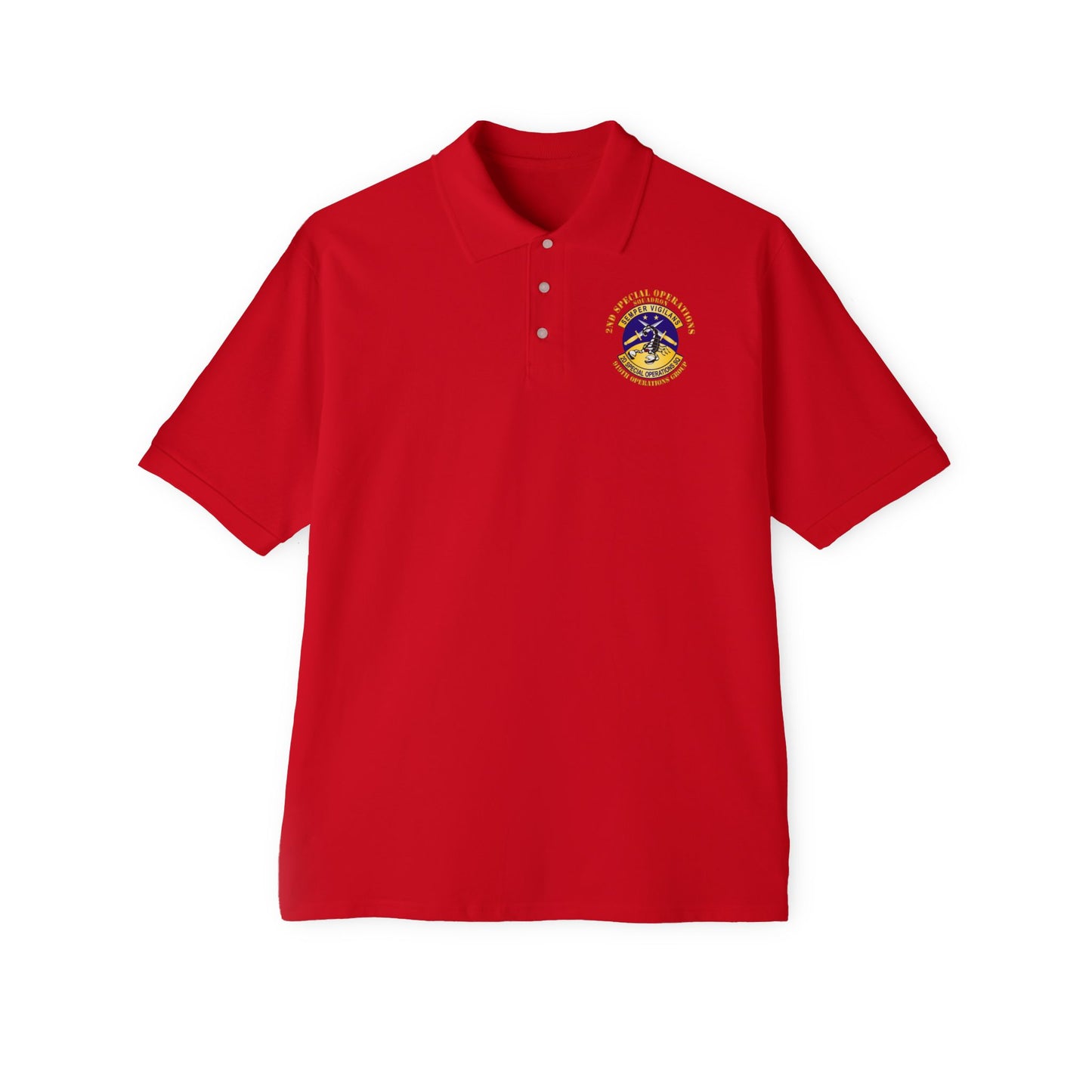 Men's Piqué Polo - USAFSOF - 2nd Special Operations Squadron - 919th Operations Group