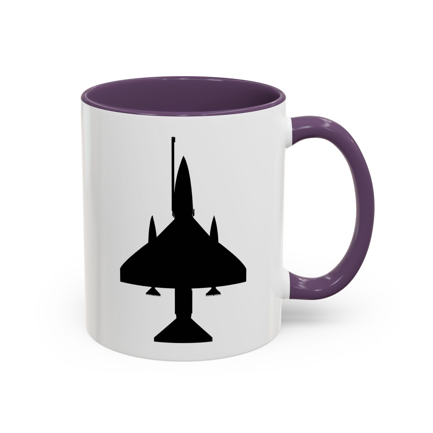 Accent Coffee Mug (11oz & 15oz) - Aircraft - A-4 SkyHawk - Top - Silhouette X 300