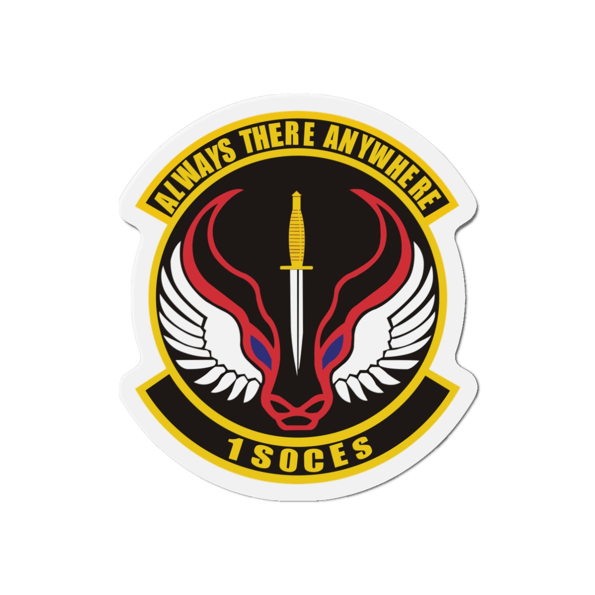 Die-Cut Magnet - USAF - 1st Special Operations Civil Engineer Sq wo txt