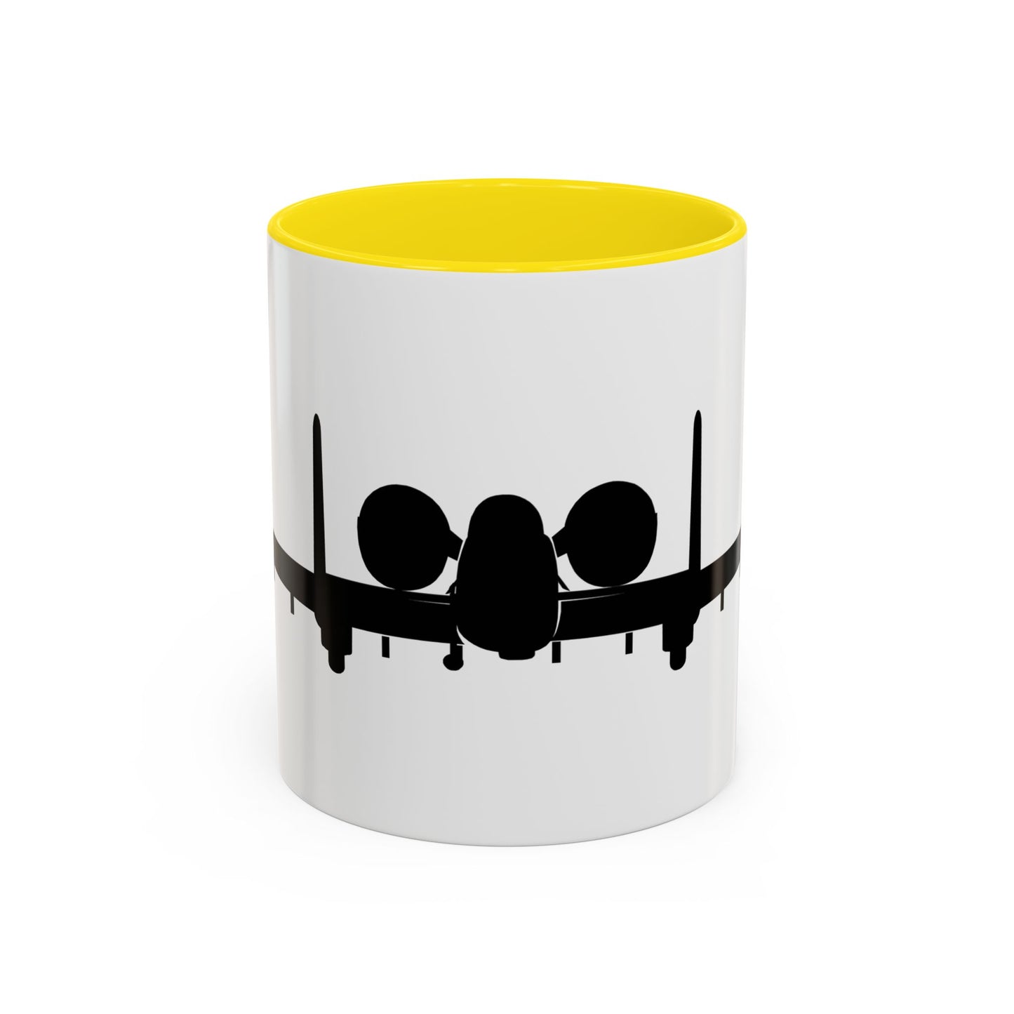Accent Coffee Mug (11oz & 15oz) - Aircraft - USAF - A-10 Thunderbolt II - Front - Silhouette X 300