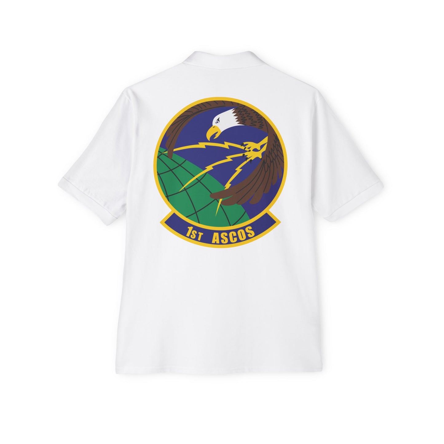 Men's Piqué Polo - USAF - 1st Air & Space Communications Operations Sq wo txt X 300