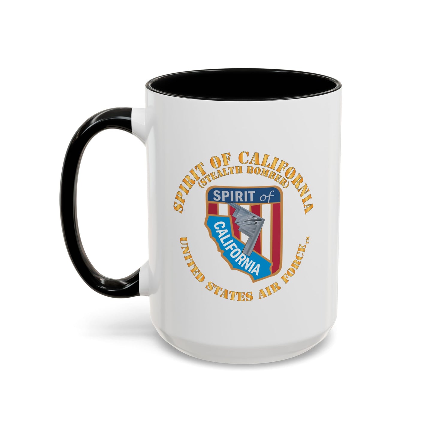 Accent Coffee Mug (11oz & 15oz) - USAF - B2 - Spirit of California - Stealth Bomber X 300