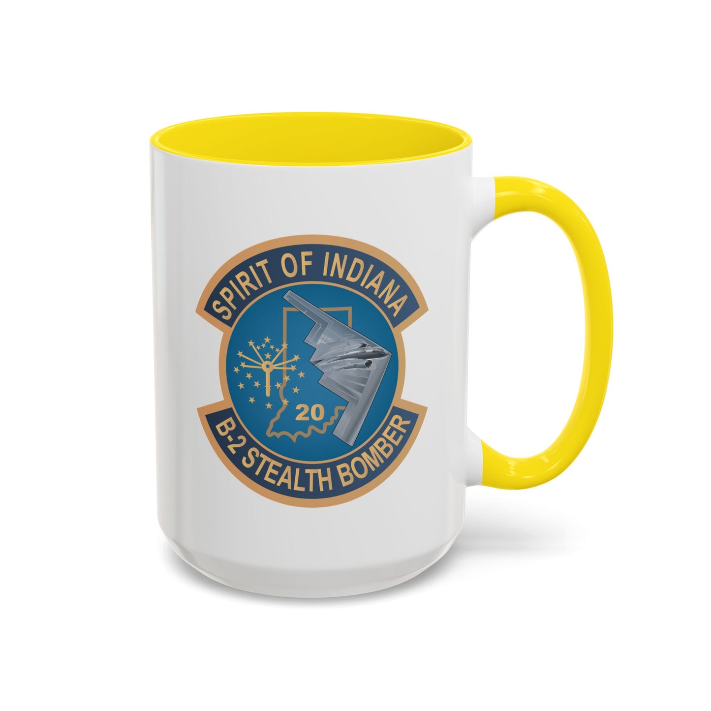 Accent Coffee Mug (11oz & 15oz) - USAF - B2 - Spirit of Indiana - Stealth Bomber wo txt X 300