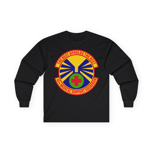 Unisex Ultra Cotton Long Sleeve Tee - USAF - 10th Medical Support Squadron wo txt