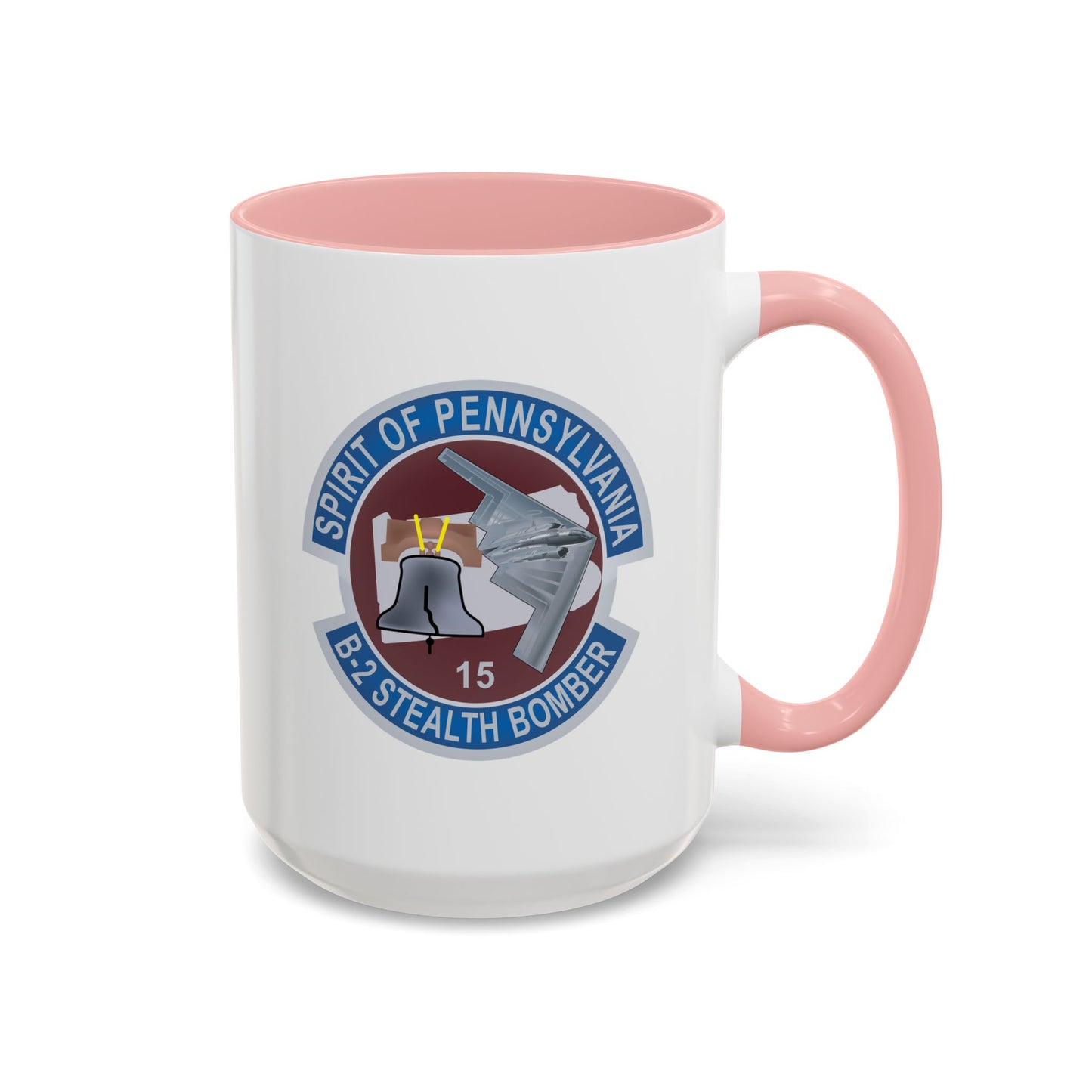 Accent Coffee Mug (11oz & 15oz) - USAF - B2 - Spirit of Pennsylvania Stealth Bomber wo Txt X 300