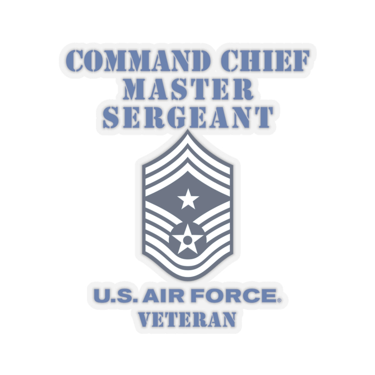 Kiss-Cut Stickers - USAF - Command Chief Master Sergeant (E9c) - 2020 - Veteran