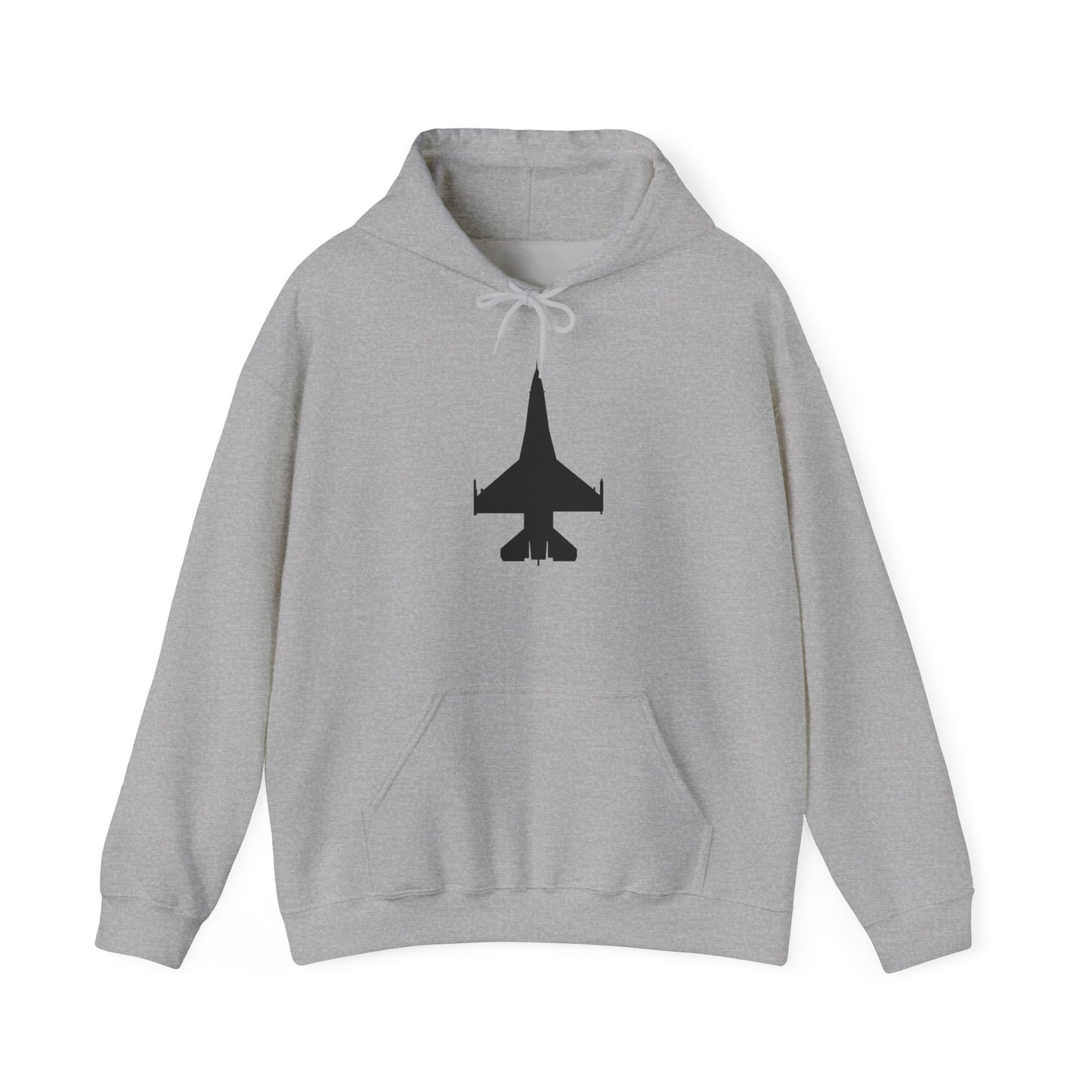 Unisex Heavy Blend Hooded Sweatshirt - Aircraft - F-16 -Top - Black wo Txt X 300