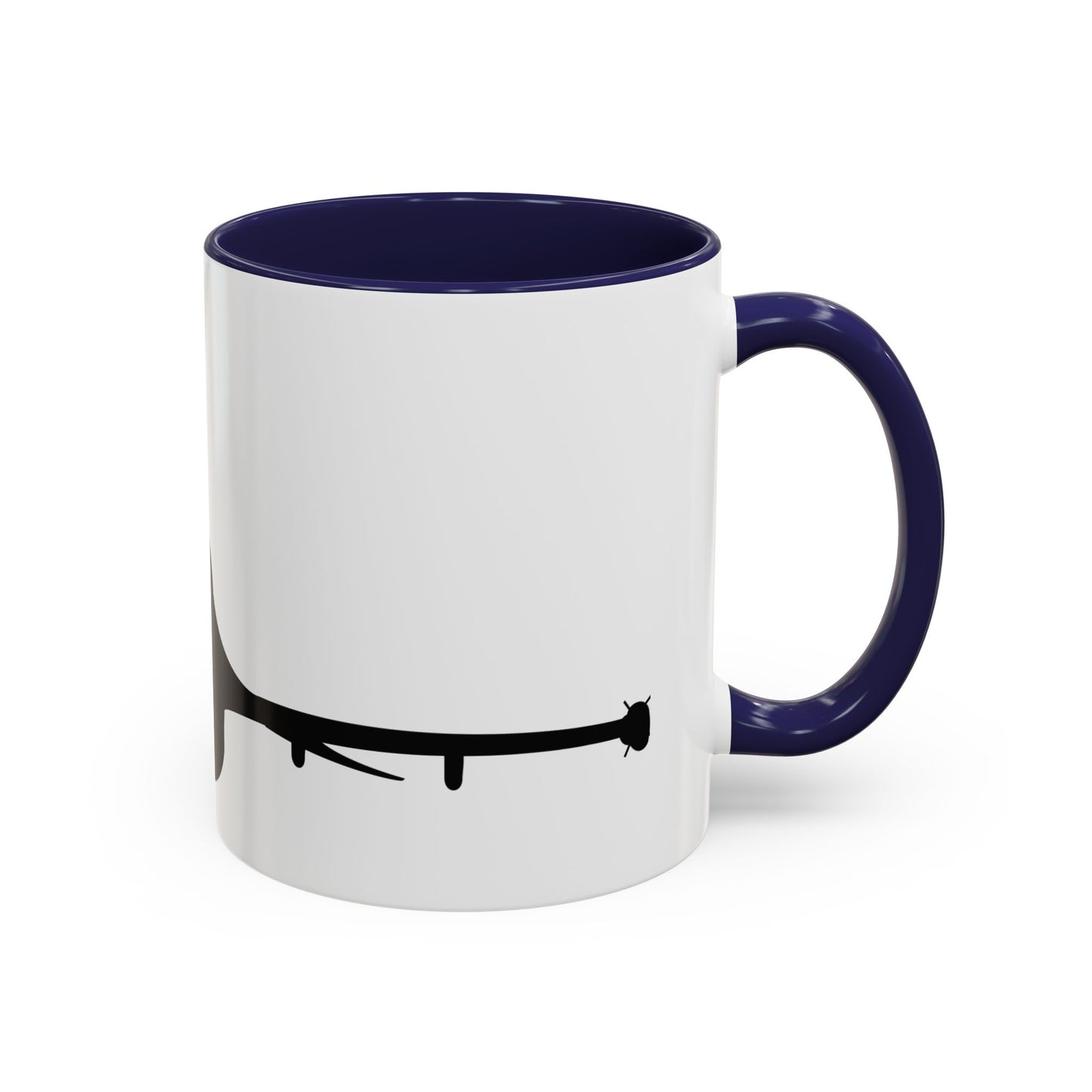 Accent Coffee Mug (11oz & 15oz) - Aircraft - F-16 - Front - Silhouette wo Txt X 300