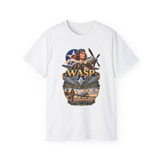 Unisex Ultra Cotton Tee - WASP - Women Airforce Service Pilot - WWII - 3D - Enhanced