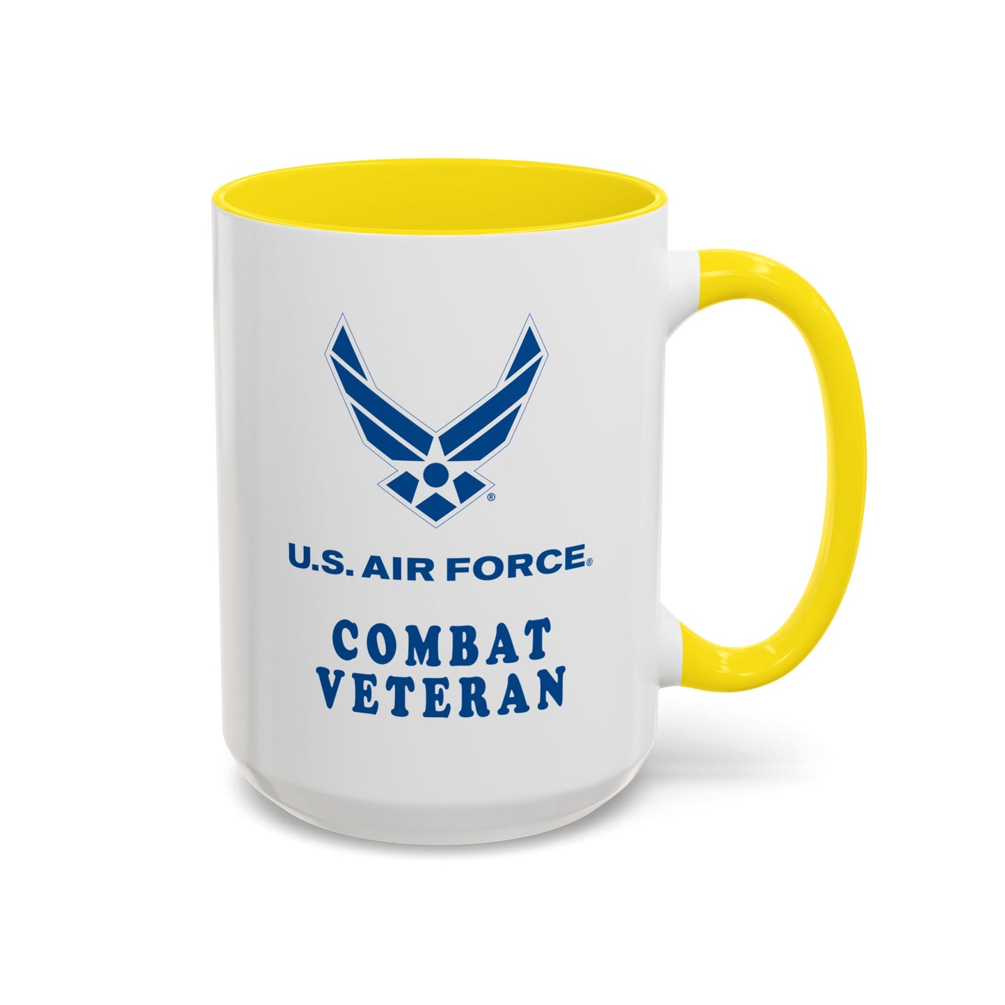 Accent Coffee Mug (11oz & 15oz) - USAF - Air Force - Combat Veteran X 300