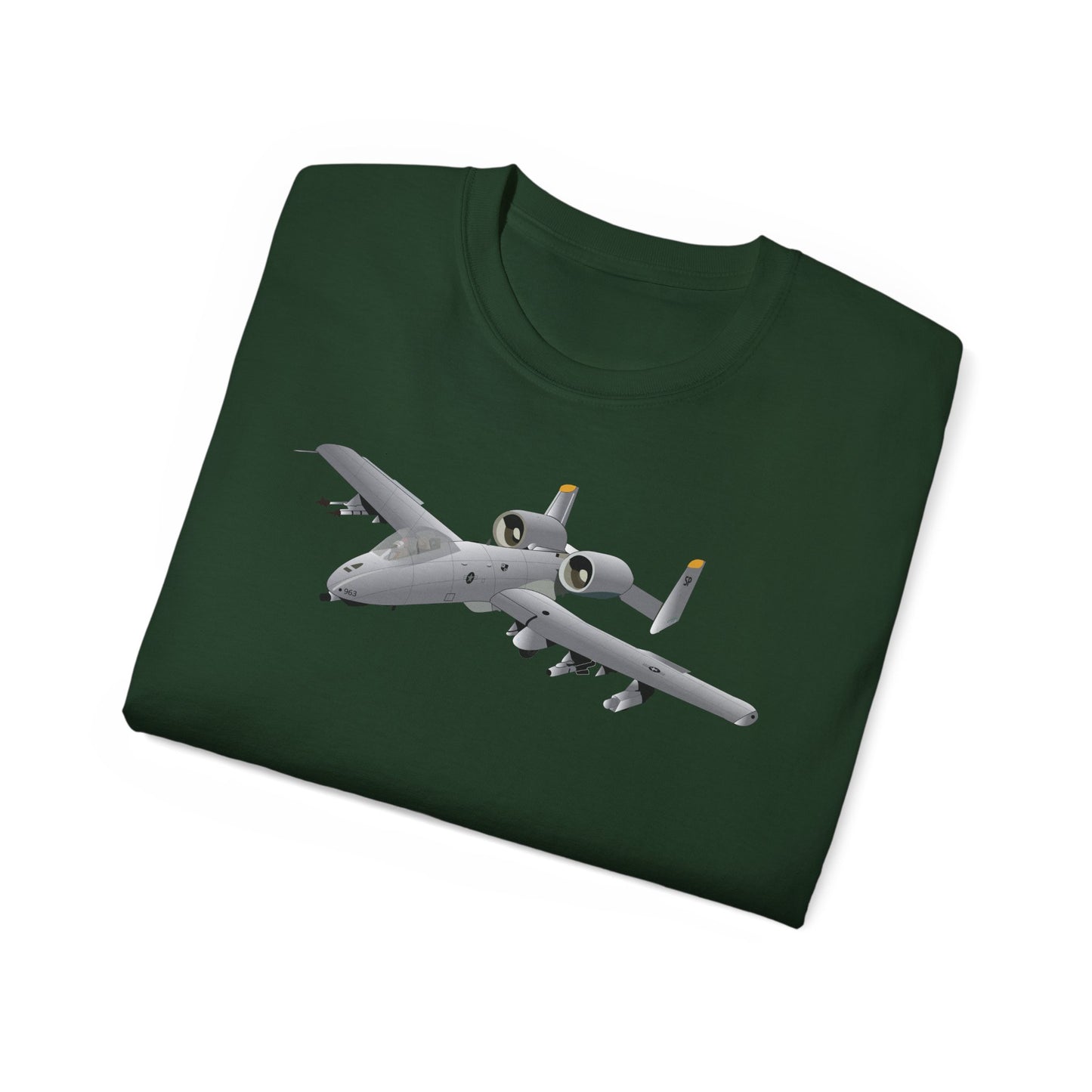 Unisex Ultra Cotton Tee - Aircraft - A10 - Front - Top - Oblique X 300