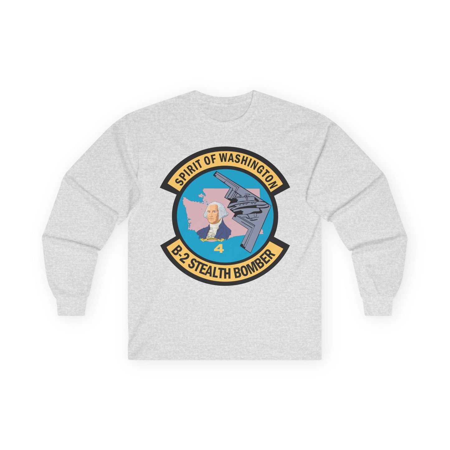 Unisex Ultra Cotton Long Sleeve Tee - USAF - B2 - Spirit of Washington - Stealth Bomber wo txt X 300