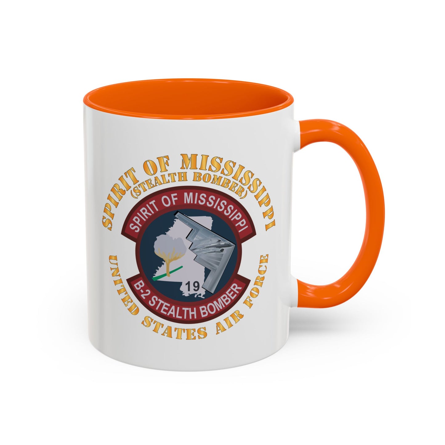 Accent Coffee Mug (11oz & 15oz) - USAF - B2 - Spirit of Mississippi - Stealth Bomber X 300