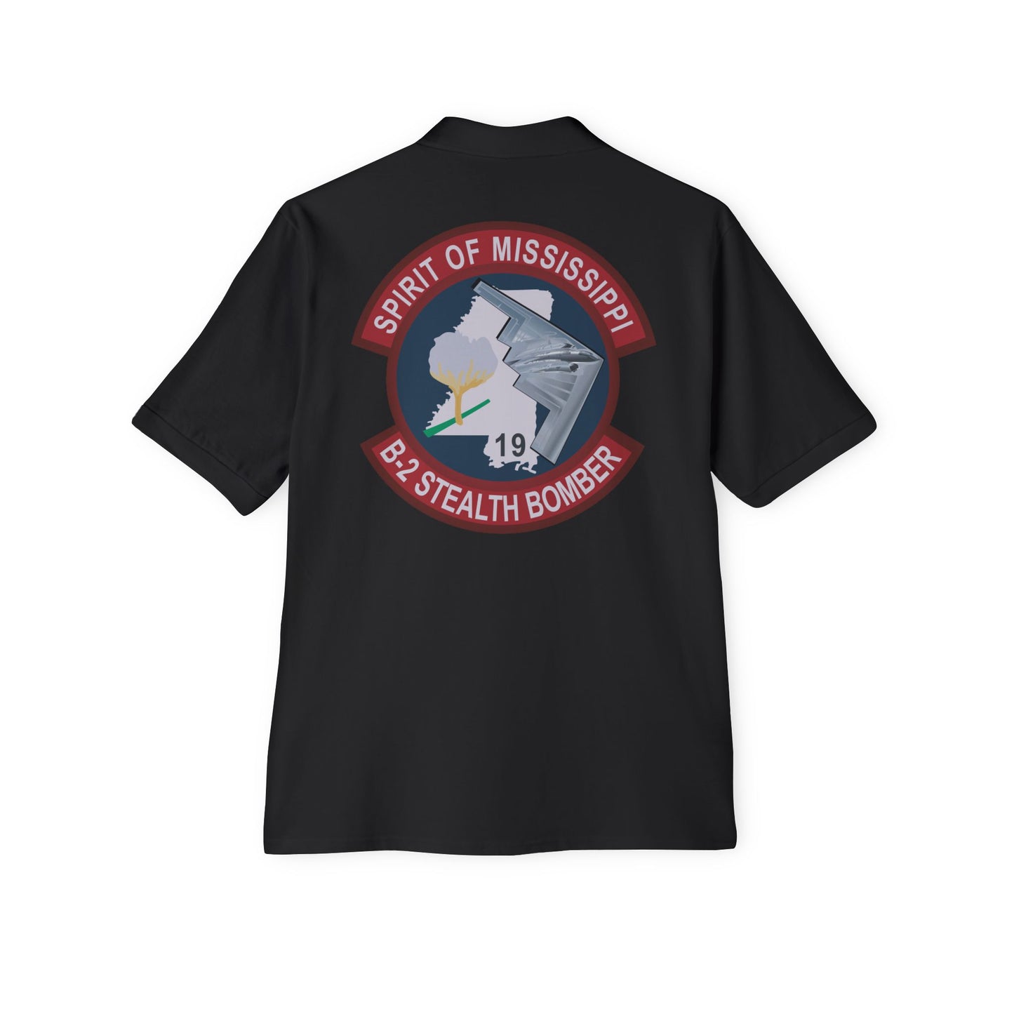 Men's Piqué Polo - USAF - B2 - Spirit of Mississippi - Stealth Bomber wo txt X 300