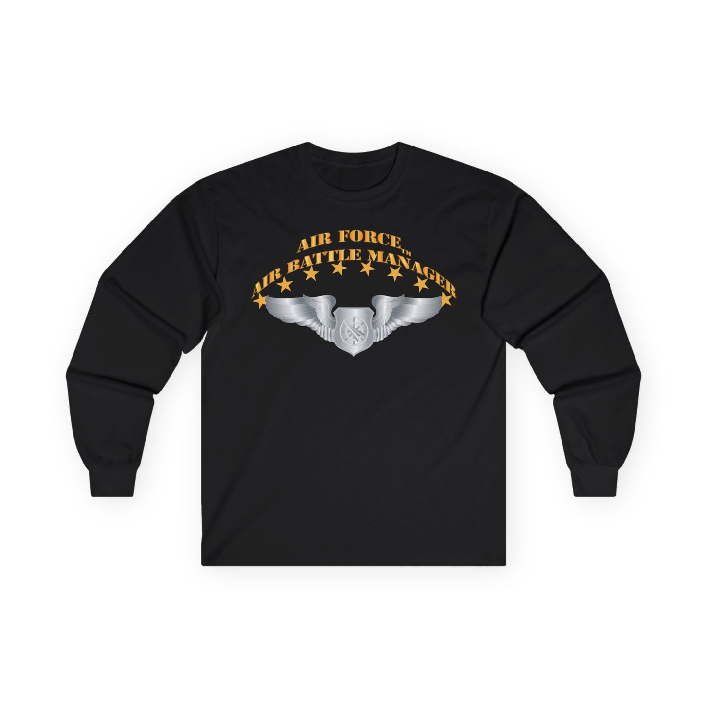 Unisex Ultra Cotton Long Sleeve Tee - USAF - Air Battle Manager - Basic Wings X 300