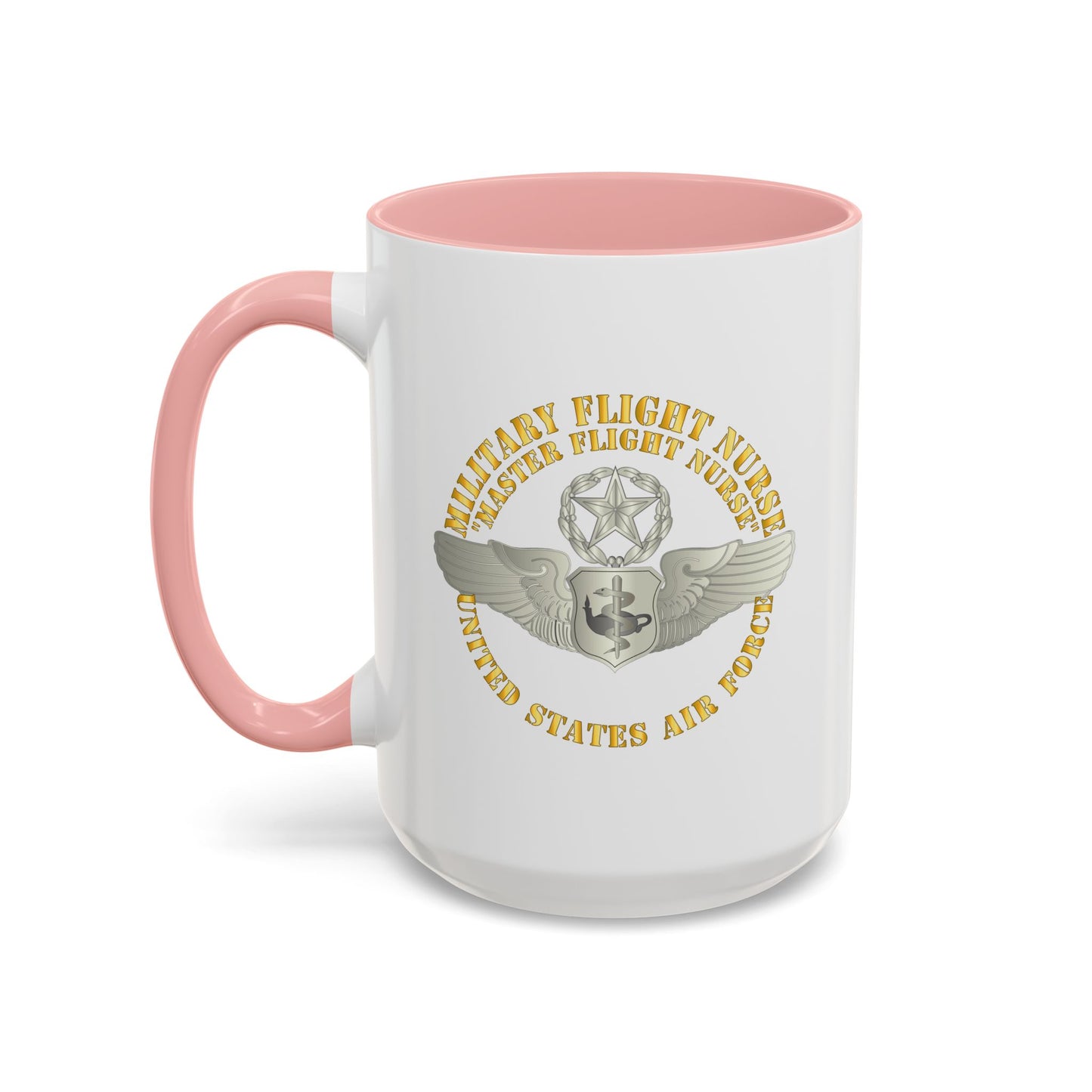 Accent Coffee Mug (11oz & 15oz) - USAF - Military Flight Nurse - Flight Nurse - Master