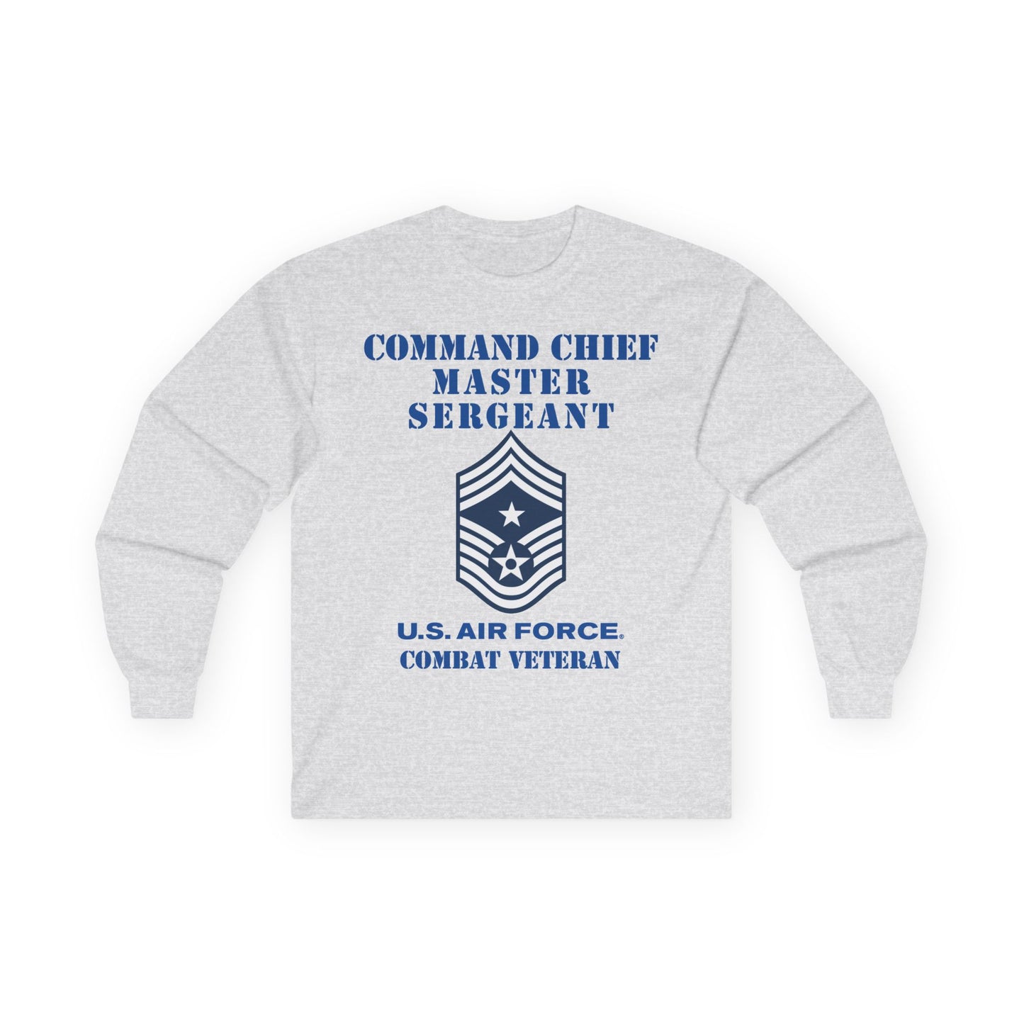 Unisex Ultra Cotton Long Sleeve Tee - USAF - Command Chief Master Sergeant (E9c) - 2020 - Combat Veteran