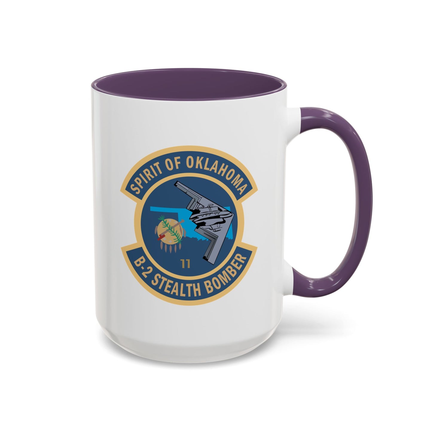 Accent Coffee Mug (11oz & 15oz) - USAF - B2 - Spirit of Oklahoma - Stealth Bomber wo txt X 300
