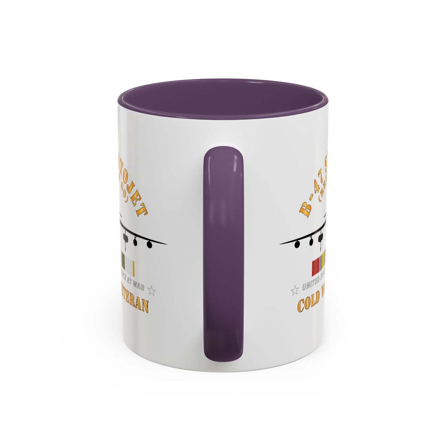 Accent Coffee Mug (11oz & 15oz) - USAF - B-47 Stratojet - Ready to Go - Silhouette - Cold War Veteran X 300