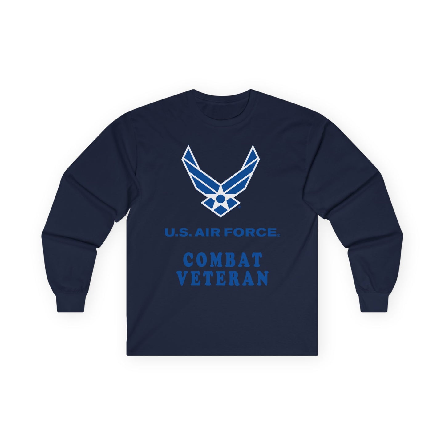 Unisex Ultra Cotton Long Sleeve Tee - USAF - Air Force - Combat Veteran X 300