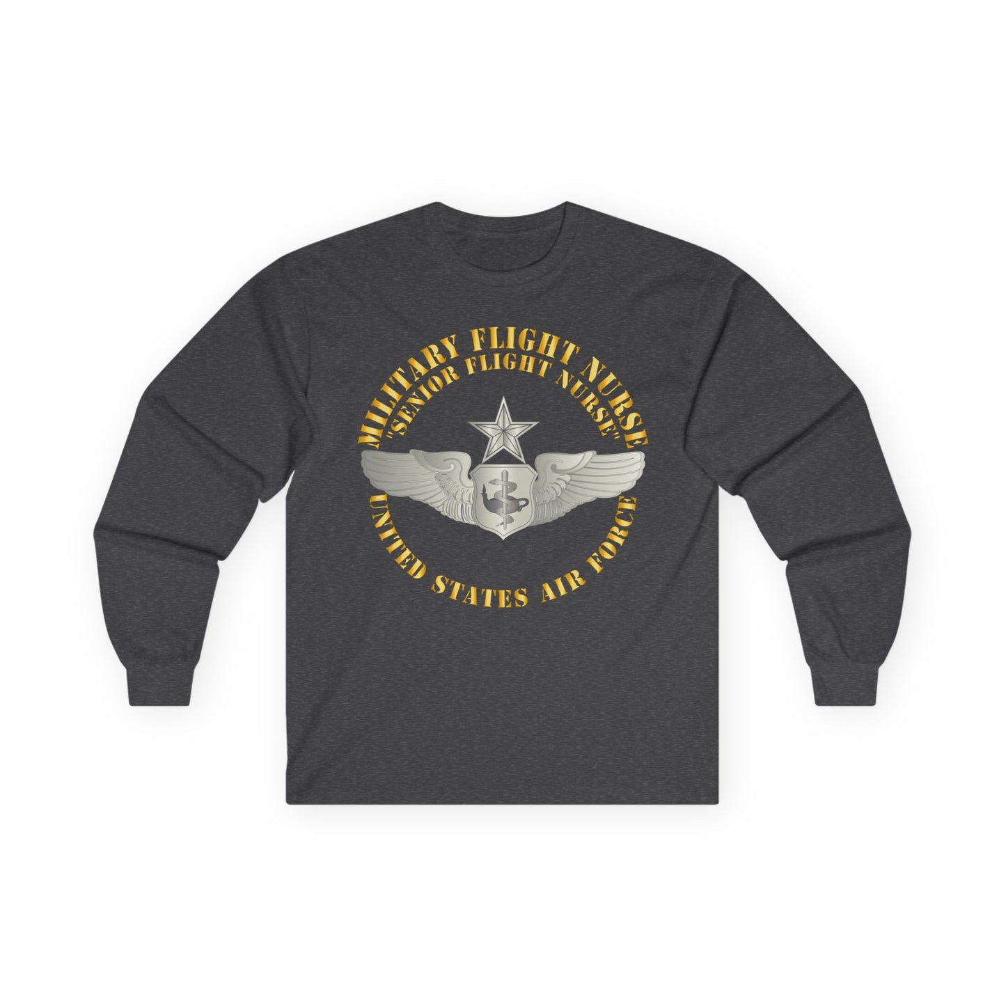 Unisex Ultra Cotton Long Sleeve Tee - USAF - Military Flight Nurse - Flight Nurse - Senior