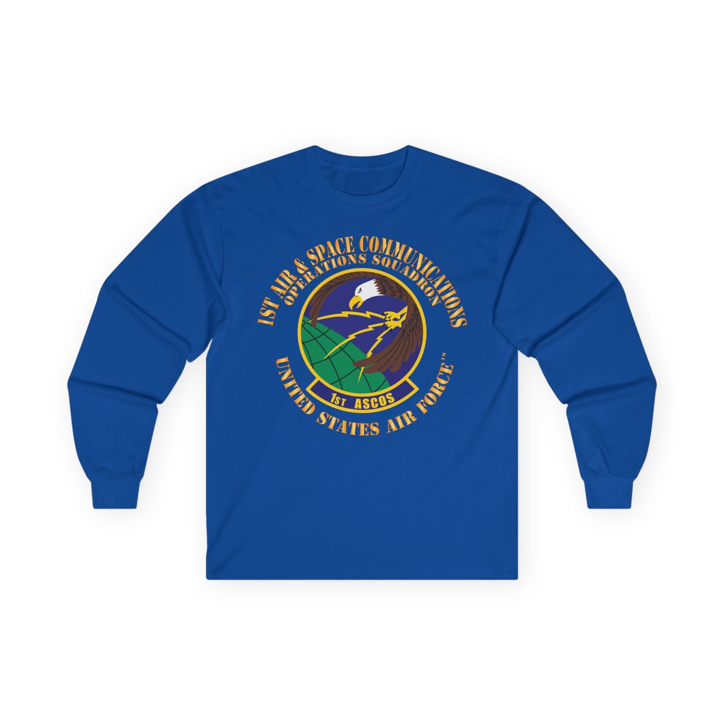 Unisex Ultra Cotton Long Sleeve Tee - USAF - 1st Air & Space Communications Operations Sq X 300