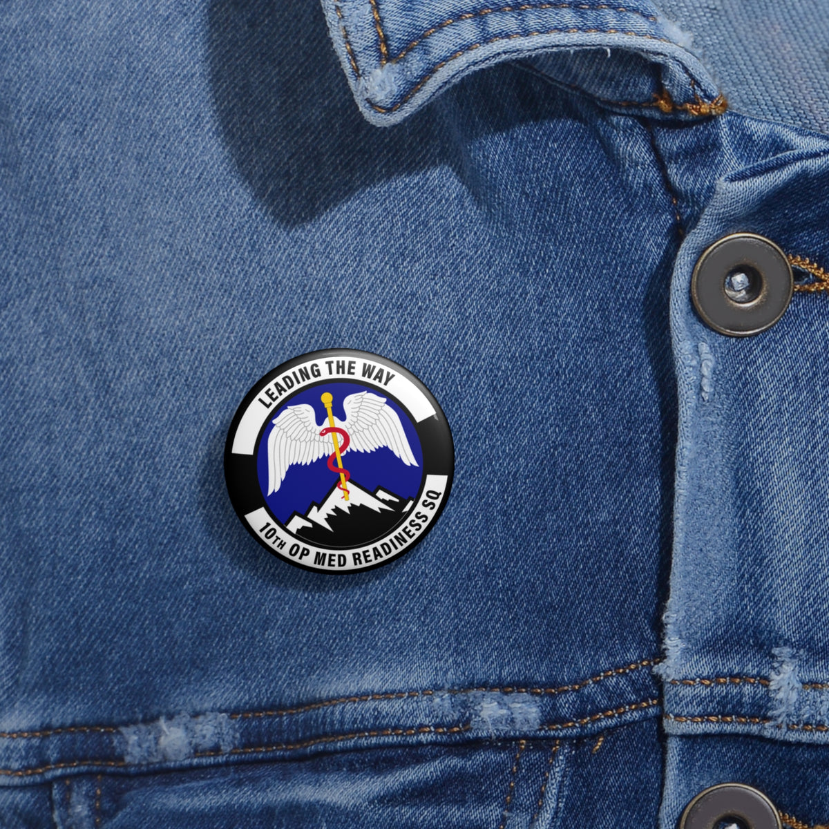 Custom Pin Button - USAF - 10th Operational Medical Readiness Sq wo txt