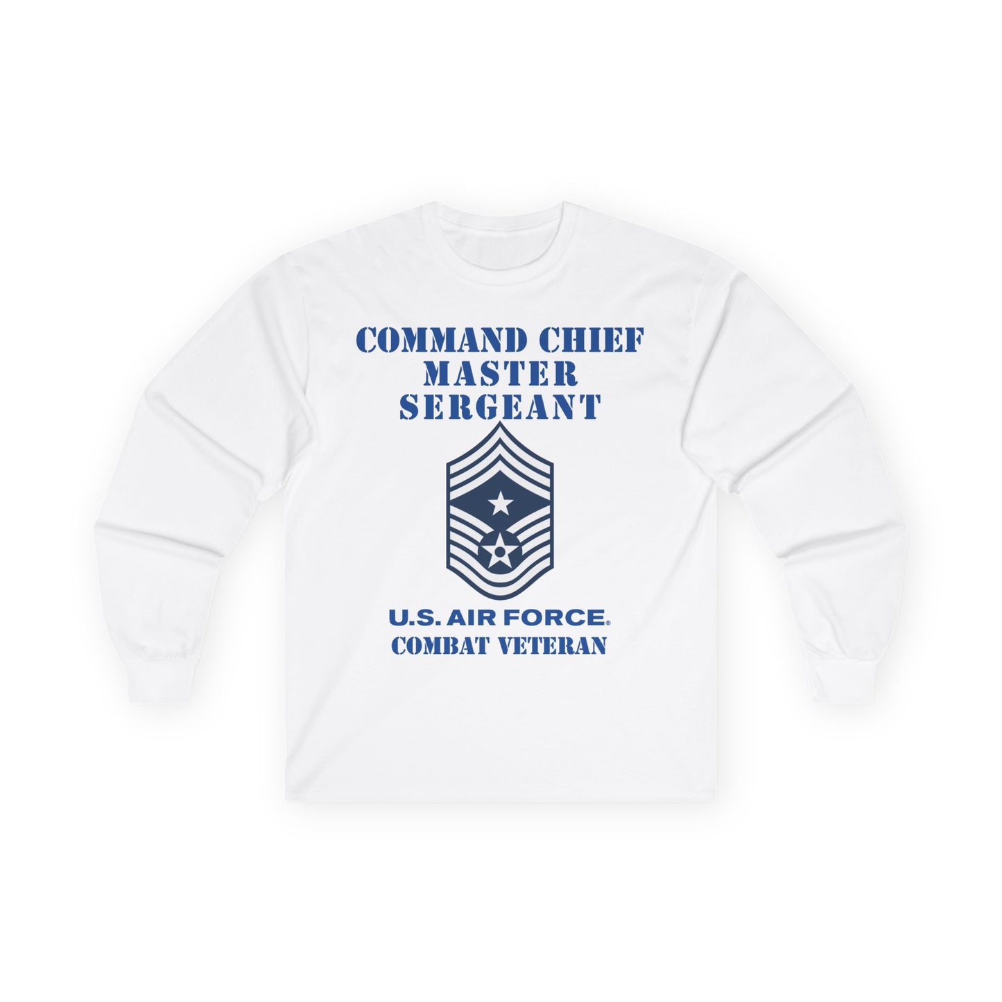 Unisex Ultra Cotton Long Sleeve Tee - USAF - Command Chief Master Sergeant (E9c) - 2020 - Combat Veteran