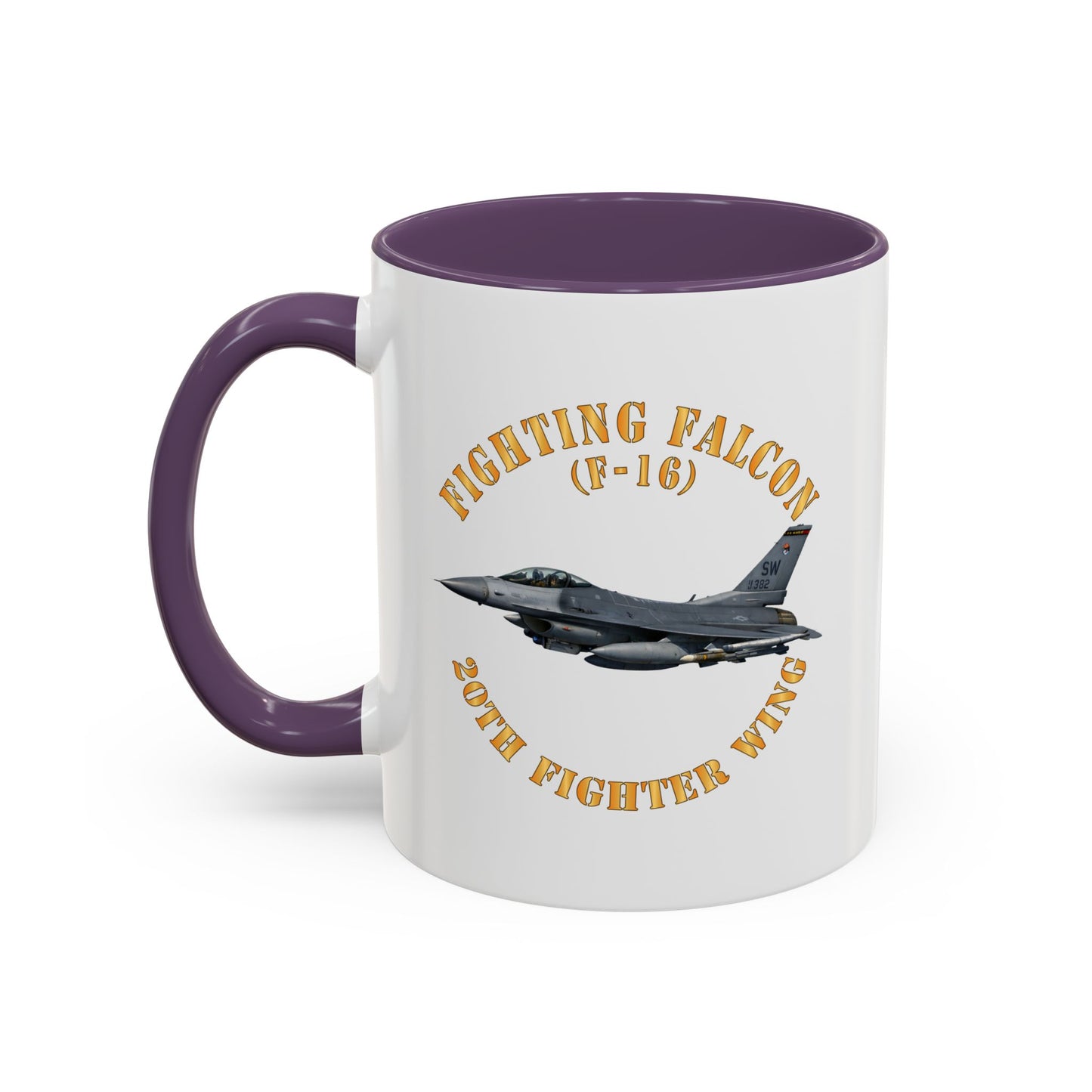 Accent Coffee Mug (11oz & 15oz) - USAF - F-16 Fighting Falcon - 20th Fighter Wing X 300