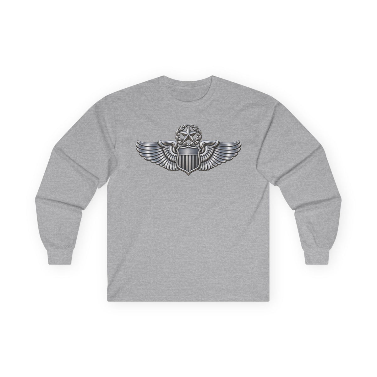 Unisex Ultra Cotton Long Sleeve Tee - USAF - Master Pilot Badge wo txt - 3D - Enhanced