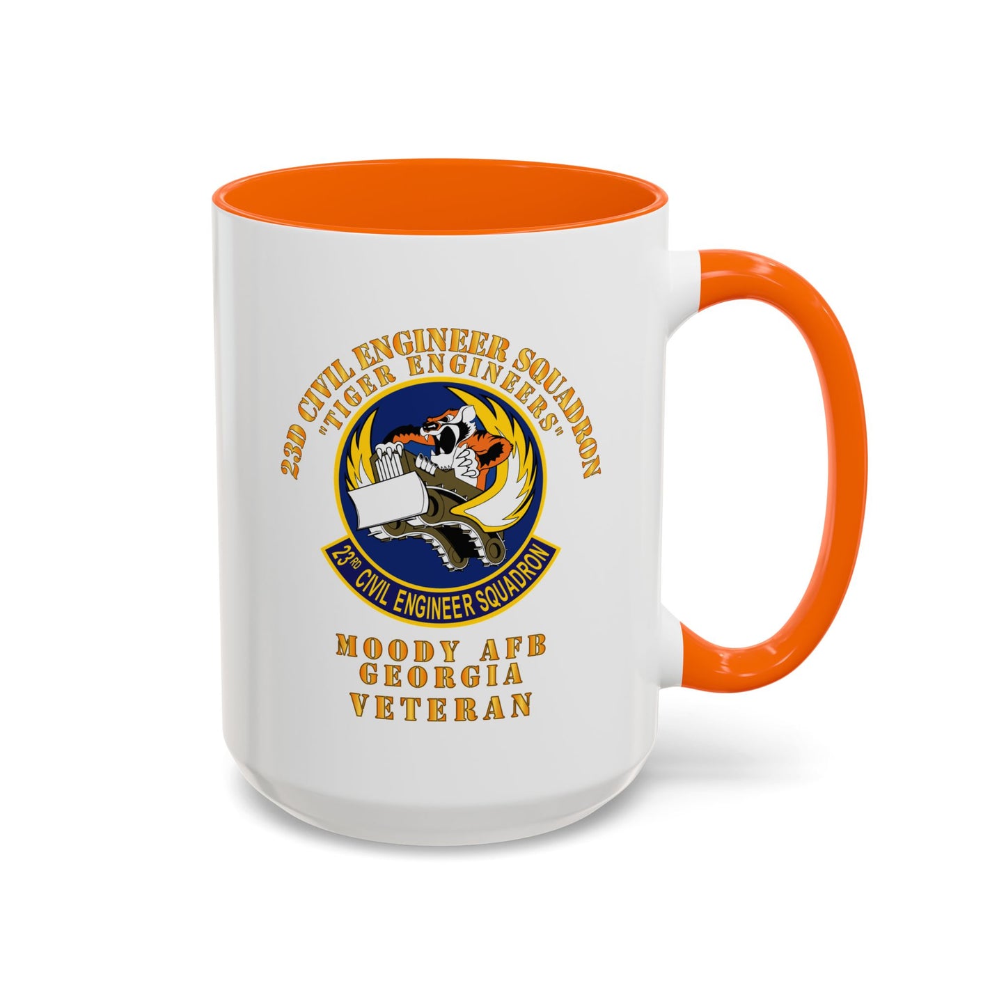 Accent Coffee Mug (11oz & 15oz) - USAF - 23d Civil Engineer Squadron - Tiger Engineers - Moody AFB, GA