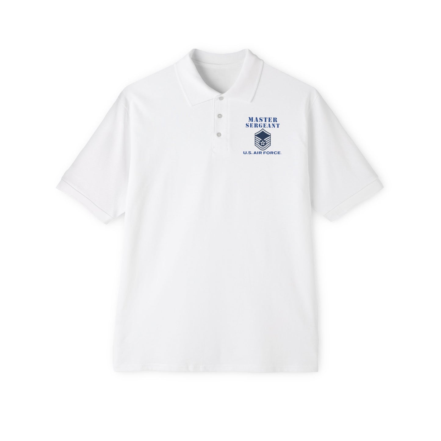 Men's Piqué Polo - USAF - Master Sergeant (E7a) - 2020 - US Air Force w Text X 300