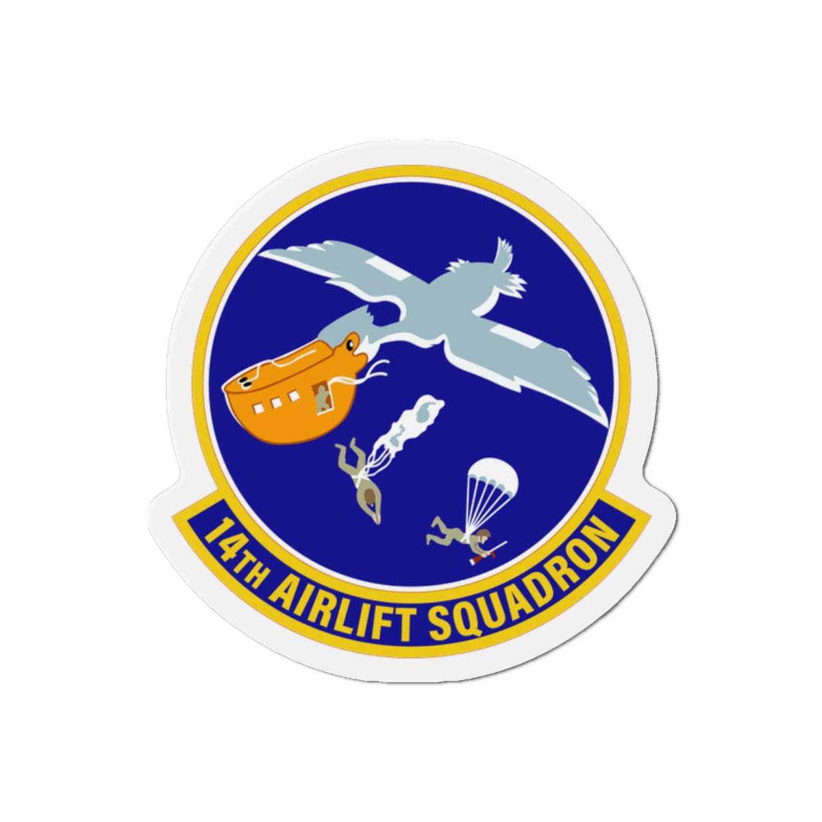 Die-Cut Magnet - USAF - 14th Airlift Squadron wo txt
