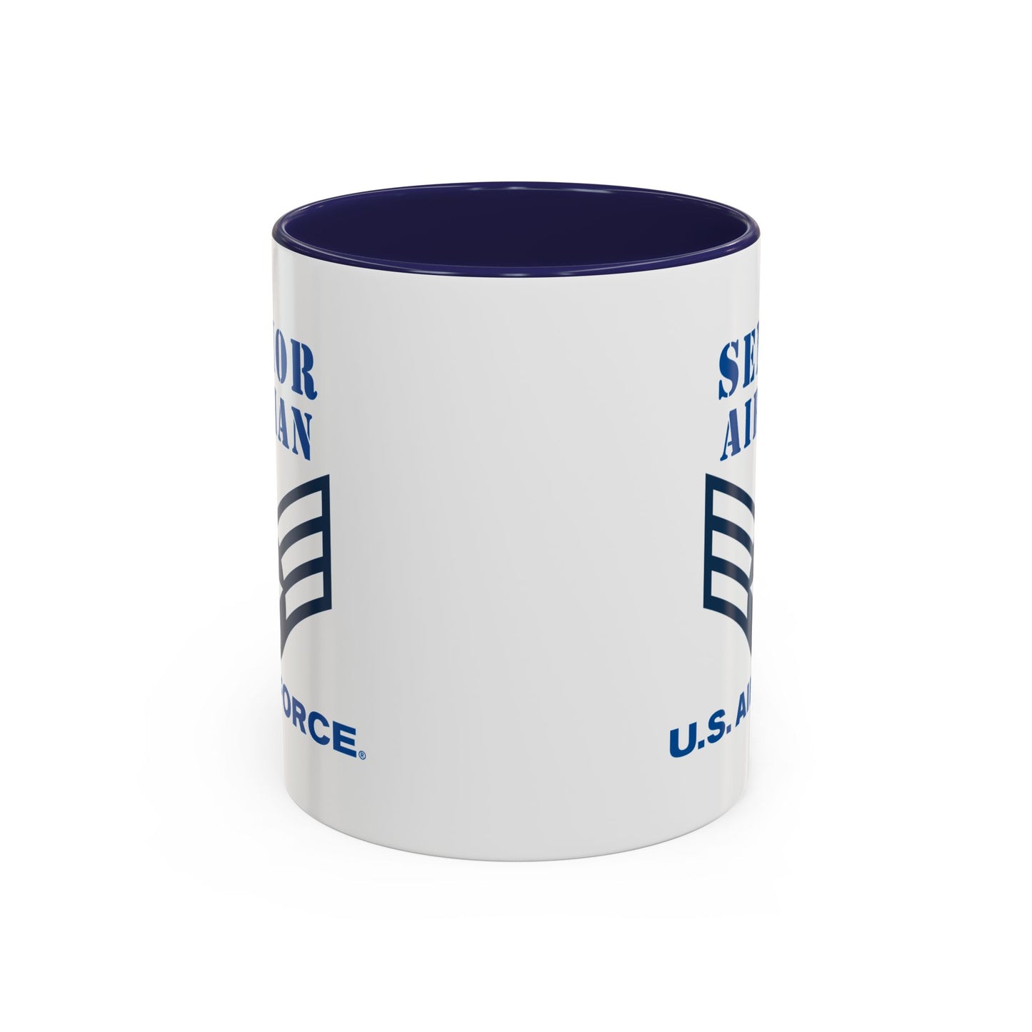 Accent Coffee Mug (11oz & 15oz) - USAF - Senior Airman (E4) - 2020 - US Air Force w Text X 300