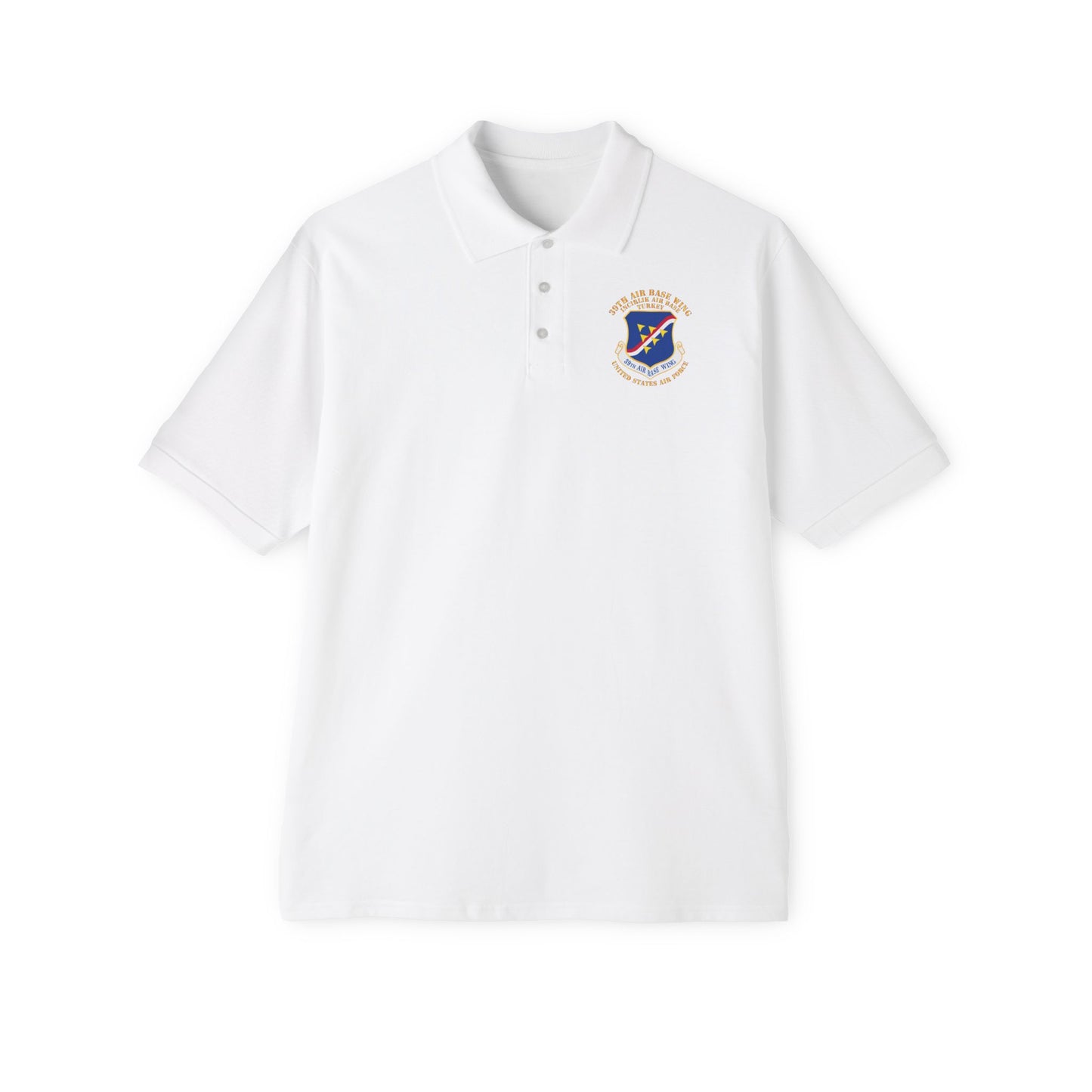Men's Piqué Polo - USAF - 39th Airbase Wing - 3rd AF - Incirlik Air Base - Turkey