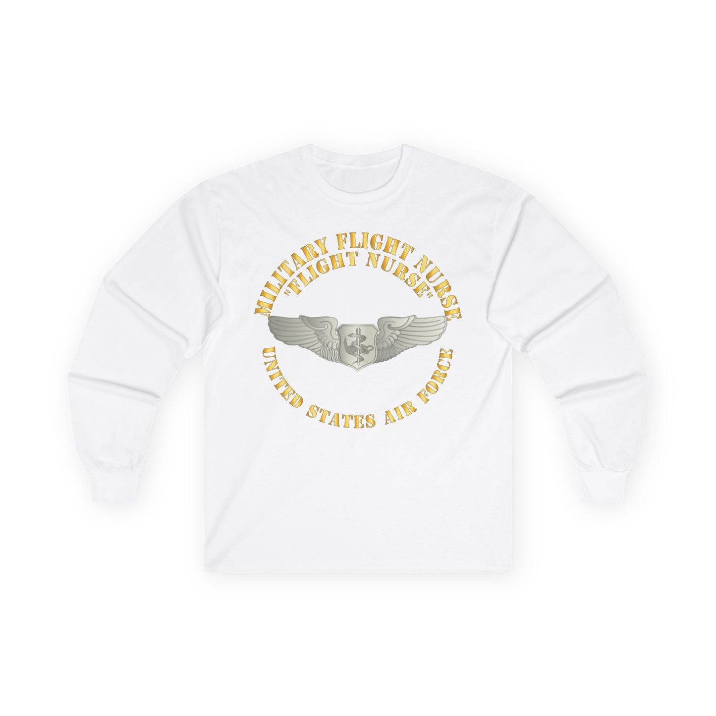 Unisex Ultra Cotton Long Sleeve Tee - USAF - Military Flight Nurse - Flight Nurse - Basic